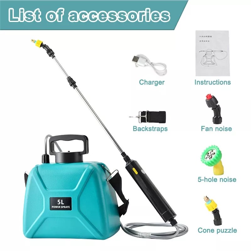 Rechargeable Electric Garden Plant Sprayer 1.35Gallon Battery Powered Sprayer