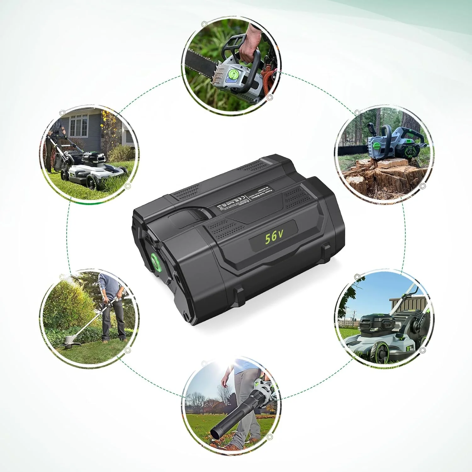 7.5Ah Battery Replacement for EGO 56V Battery, Compatible with EGO 56V Batttery BA2800 BA4200 BA1400 Lithium-Ion Battery Compatible with EGO 56V Power Tools Lawn Mower, Leaf Blower, Chainsaw