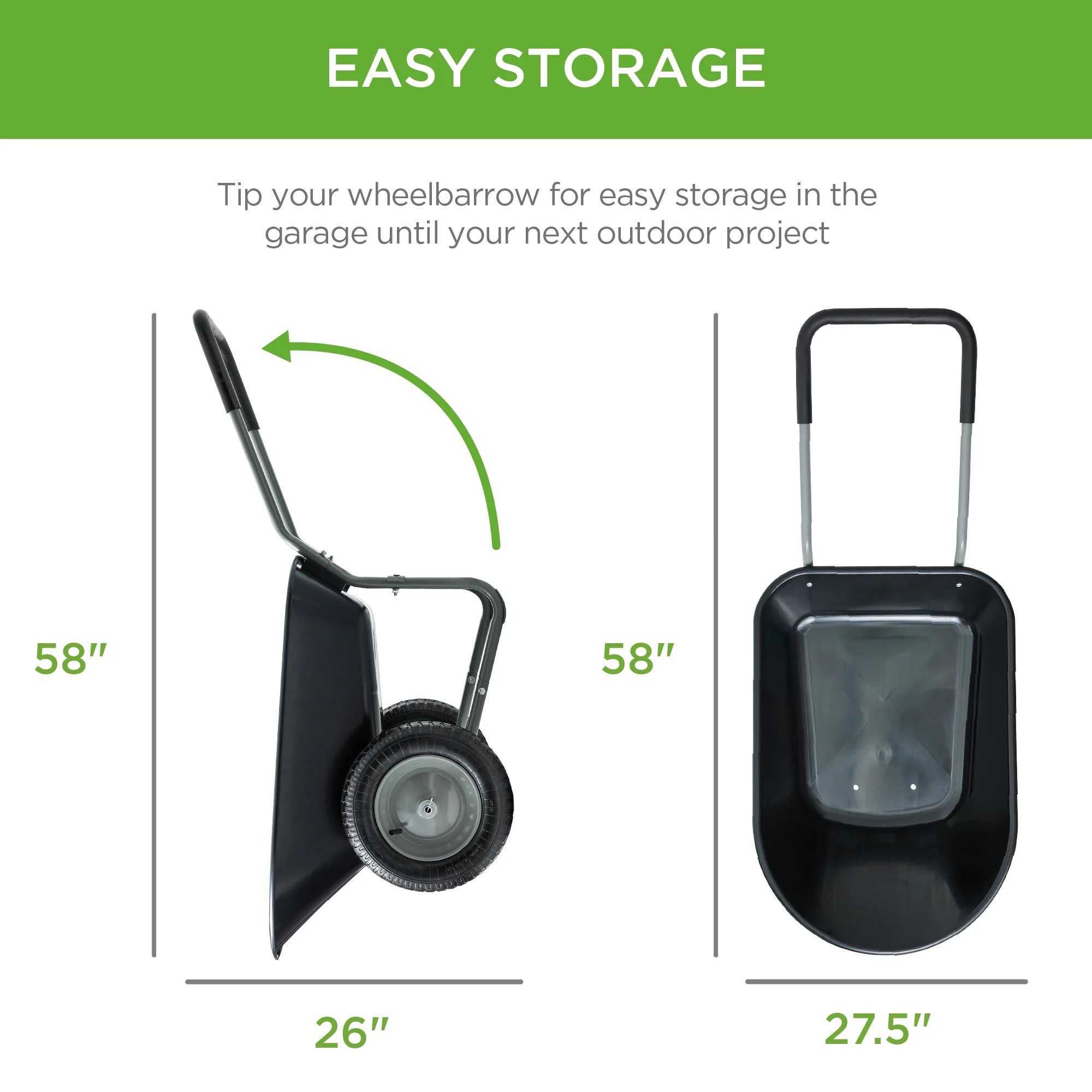 Best Choice Products Dual-Wheel Home Wheelbarrow Yard Garden Cart for Lawn, Construction - Black