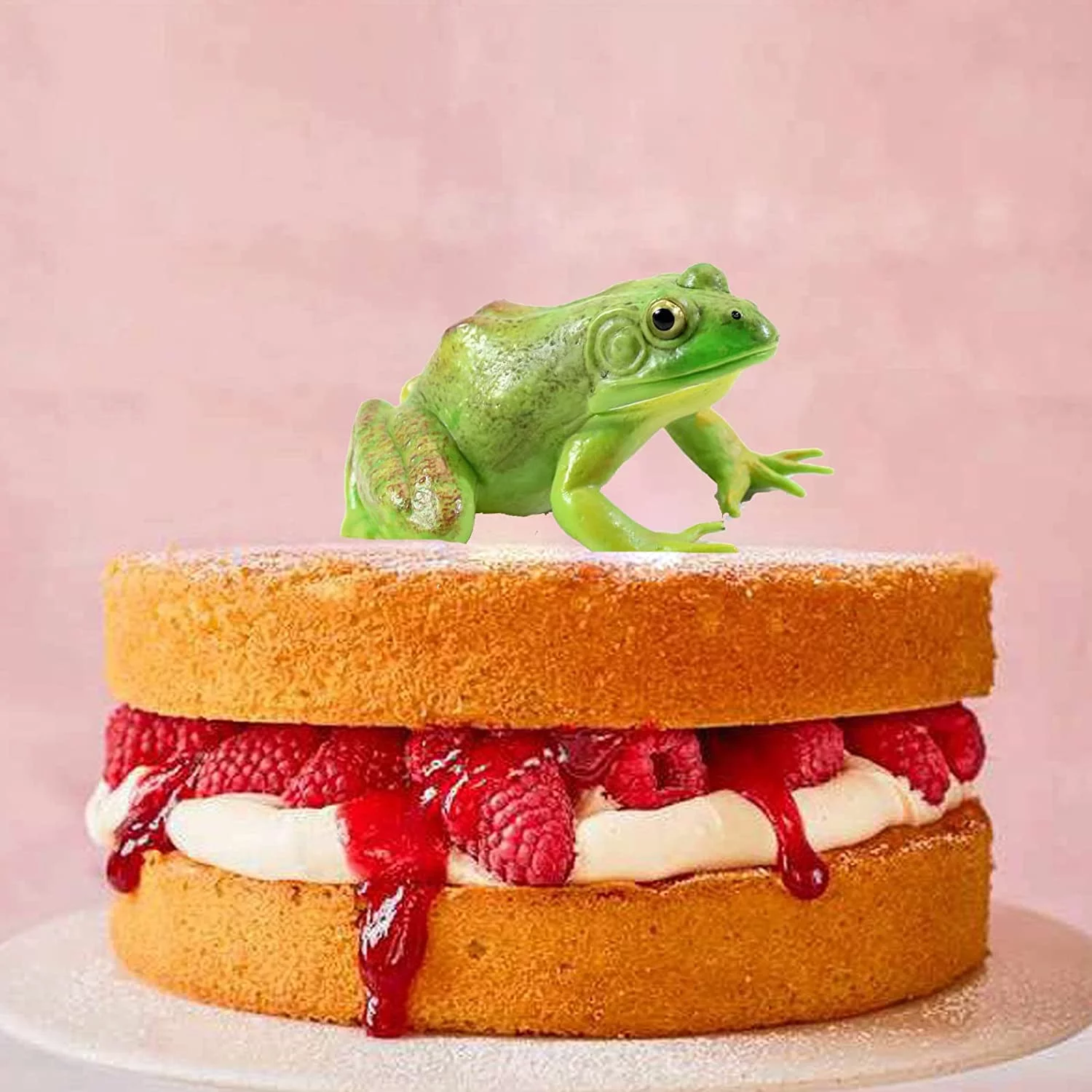 Tree Frog Realistic Hand Painted Toy Bullfrog Figurine Model Quality Construction Soft Rubber Animals Educational and Role Play Toys for Ages 3 and Up Kids