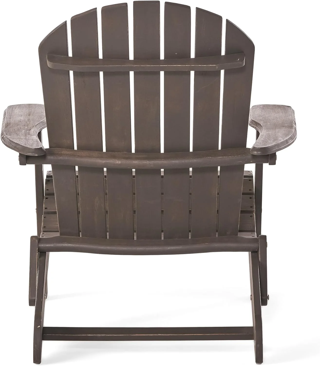 Christopher Home Milan Outdoor Rustic Acacia Wood Folding Adirondack Chair, Gray