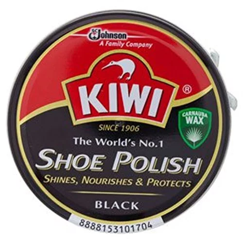 Kiwi Wax Shoe Polish Shine, Nourishes & Protects Black 45ml, 1.52 Oz