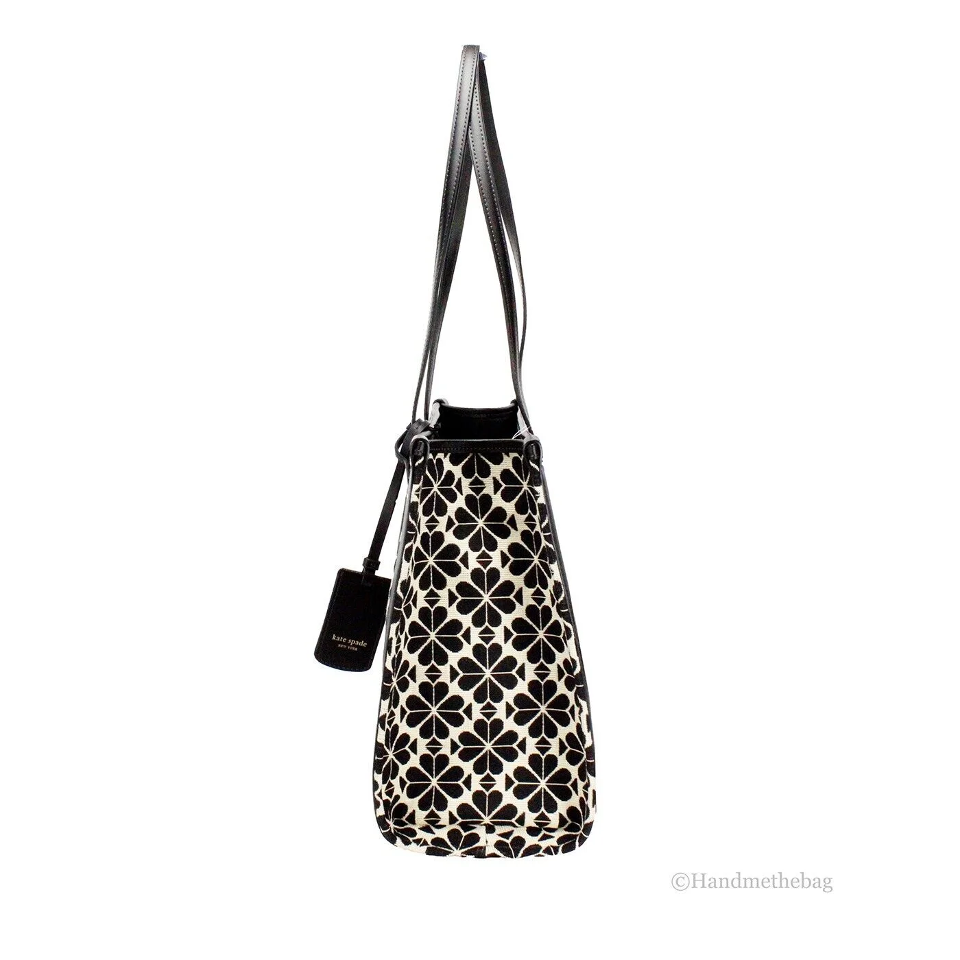 Kate Spade X Disney 100 Cream Flower Jacquard Stripe Market Medium Tote Bag