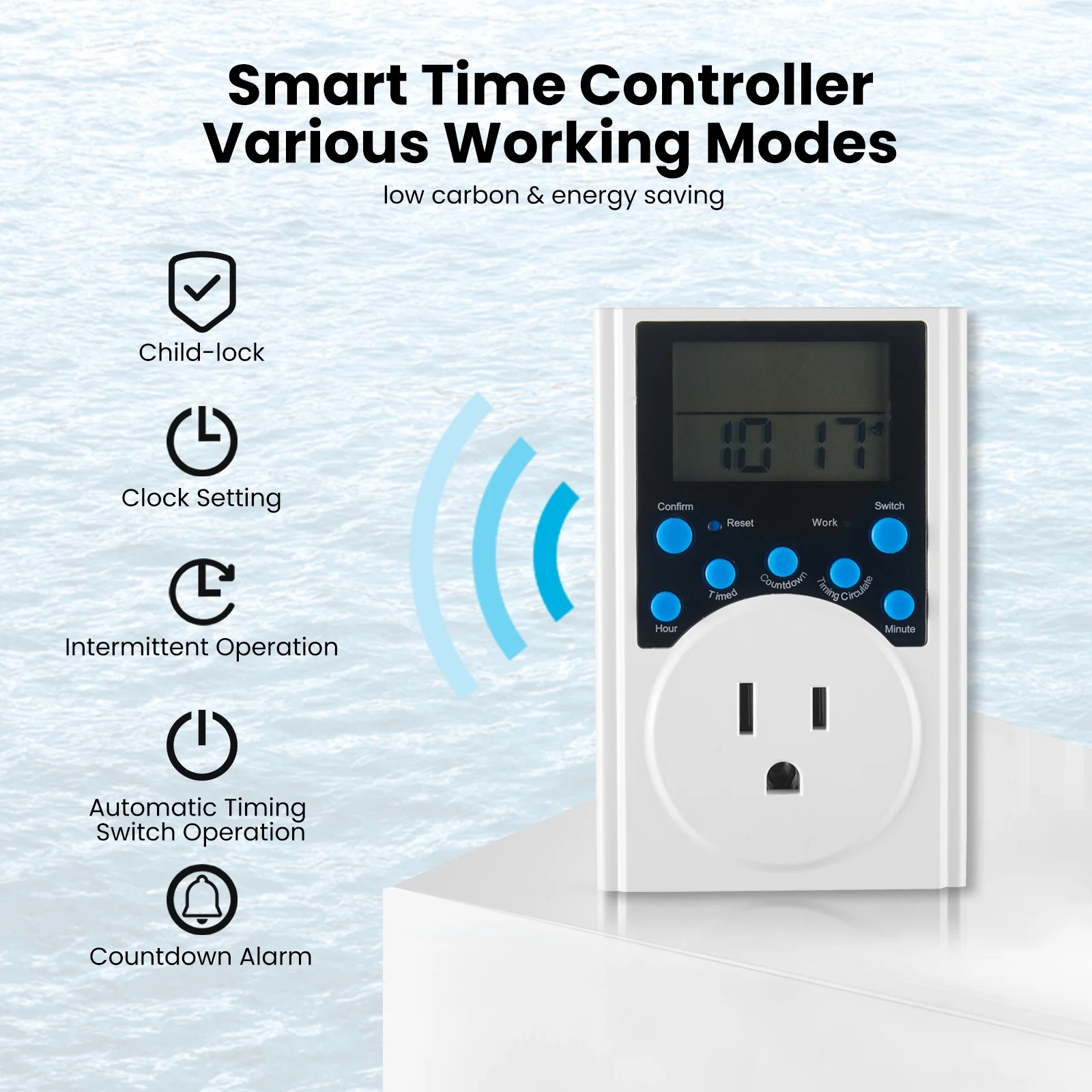 WRSTER-TECH 3/4 HP 5.2CFM Pond Aerator Lake Compressor Timer 200' Tube 2 Diffusers System 550W 3 Acre