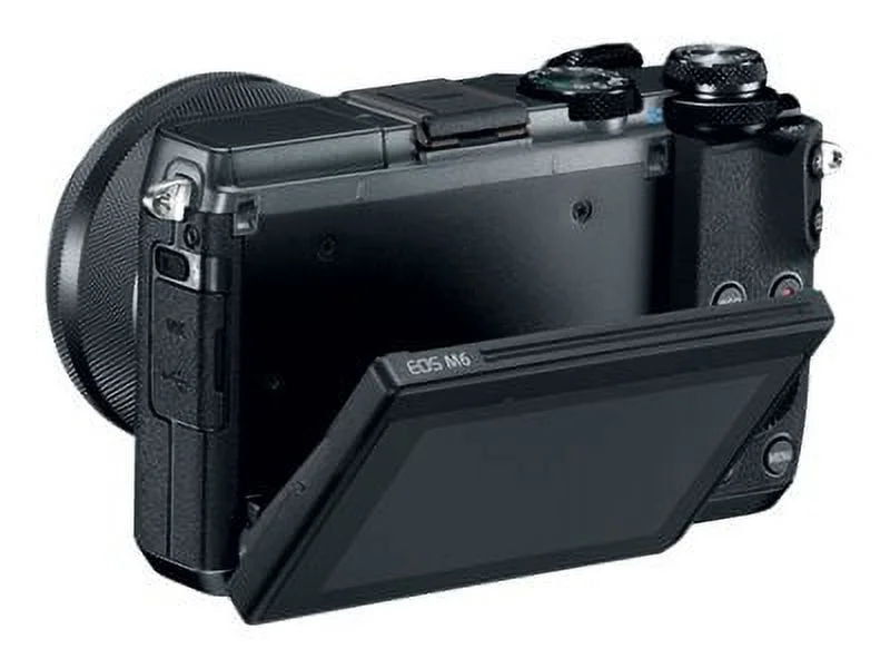 Canon EOS M6 - Digital camera - mirrorless - 24.2 MP - APS-C - 1080p / 60 fps - body only - Wireless LAN, NFC, Bluetooth - black