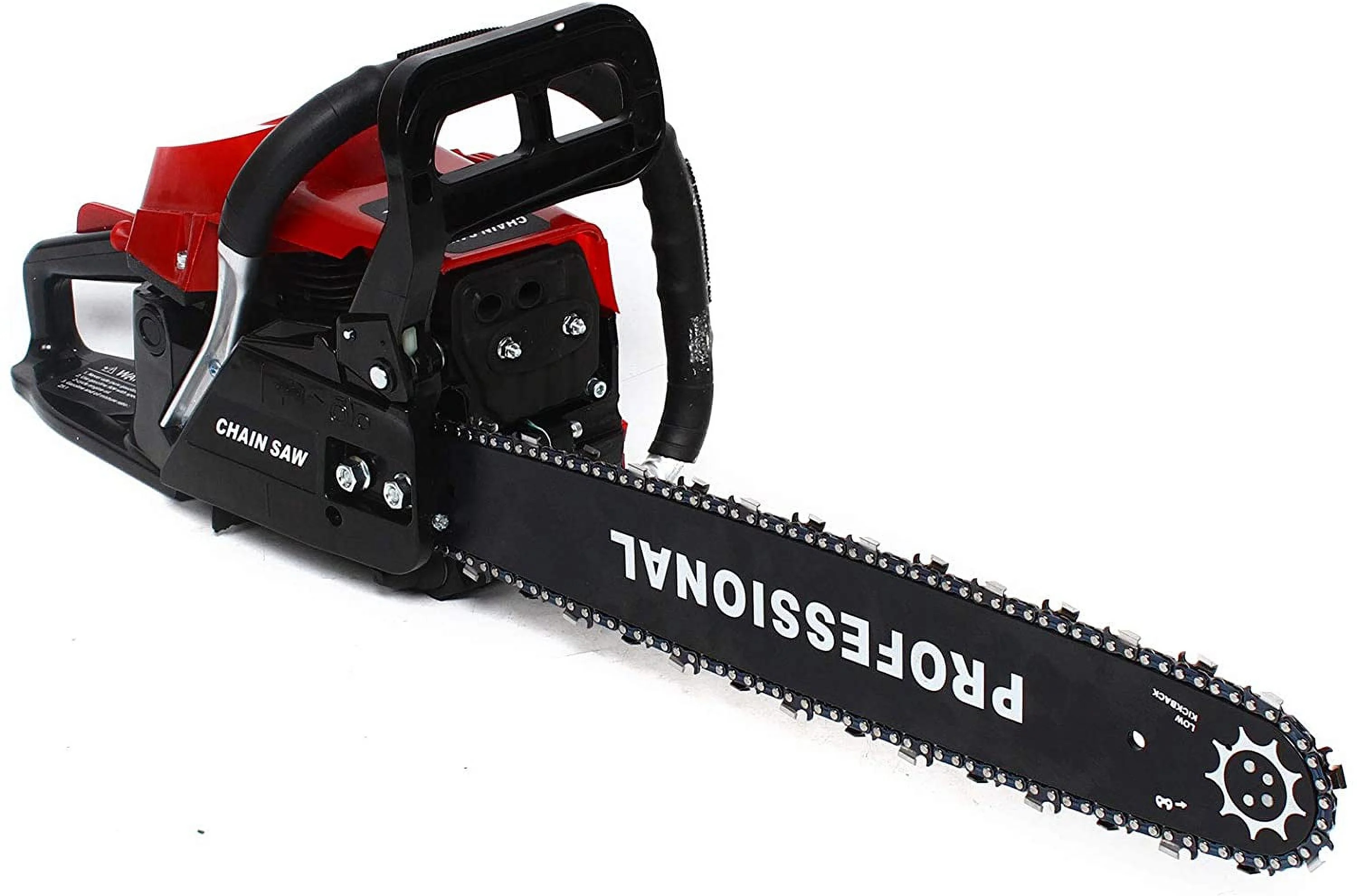 62CC Gas Powered Chainsaw 2 Stroke Manual Gasoline Gasoline Chainsaw for Sawing Cutting Pruning and Trimming Wood (20 Inches)
