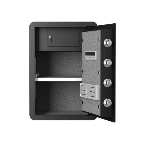High Security Large safe, 2.5 Cubic Feet Safe with Electronic Password Lock, sSafe with Private Cabinet Suitable for home, Office, and Hotel use