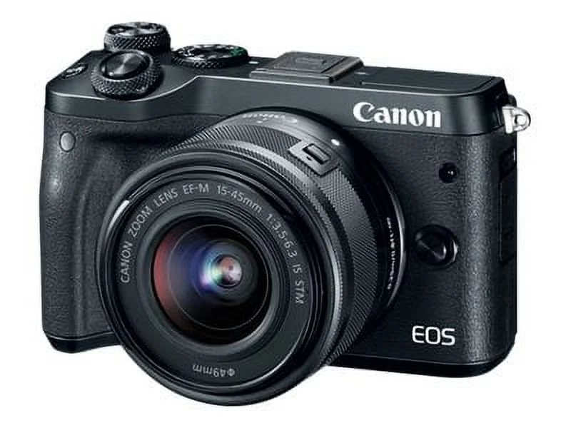 Canon EOS M6 - Digital camera - mirrorless - 24.2 MP - APS-C - 1080p / 60 fps - body only - Wireless LAN, NFC, Bluetooth - black