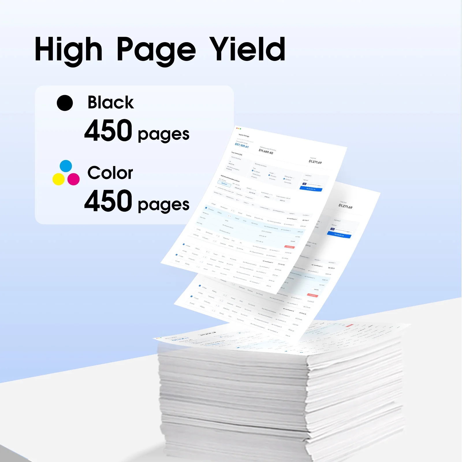 PG275XL Ink Cartridge for Canon ink 275 and 276 for PG275 and CL276 Canon Printer Ink for Canon PIXMA TS3522 TS3520 TS3500 TR4722 TR4720 TR4700 Printer
