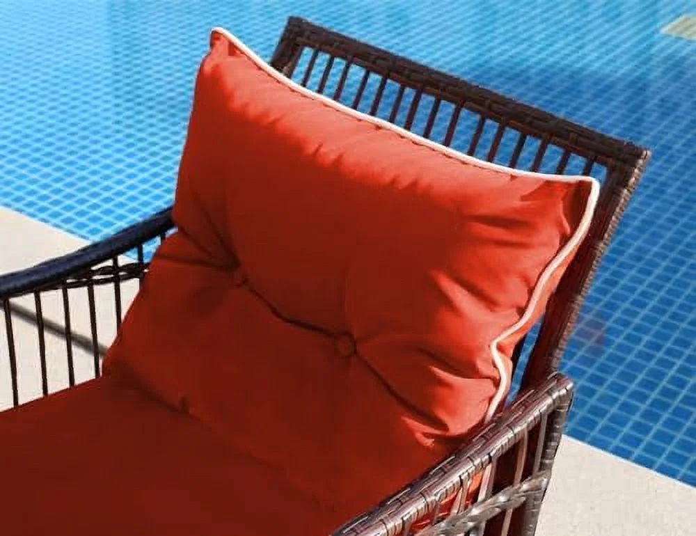 LNSETGC Outdoor Rocking Chairs  3 Pieces Patio Conversation Set  Wicker Rocking Chairs  with Coffee Table  Front Porch  for Garden and Balcony (Brown Rattan Beige Cushion)