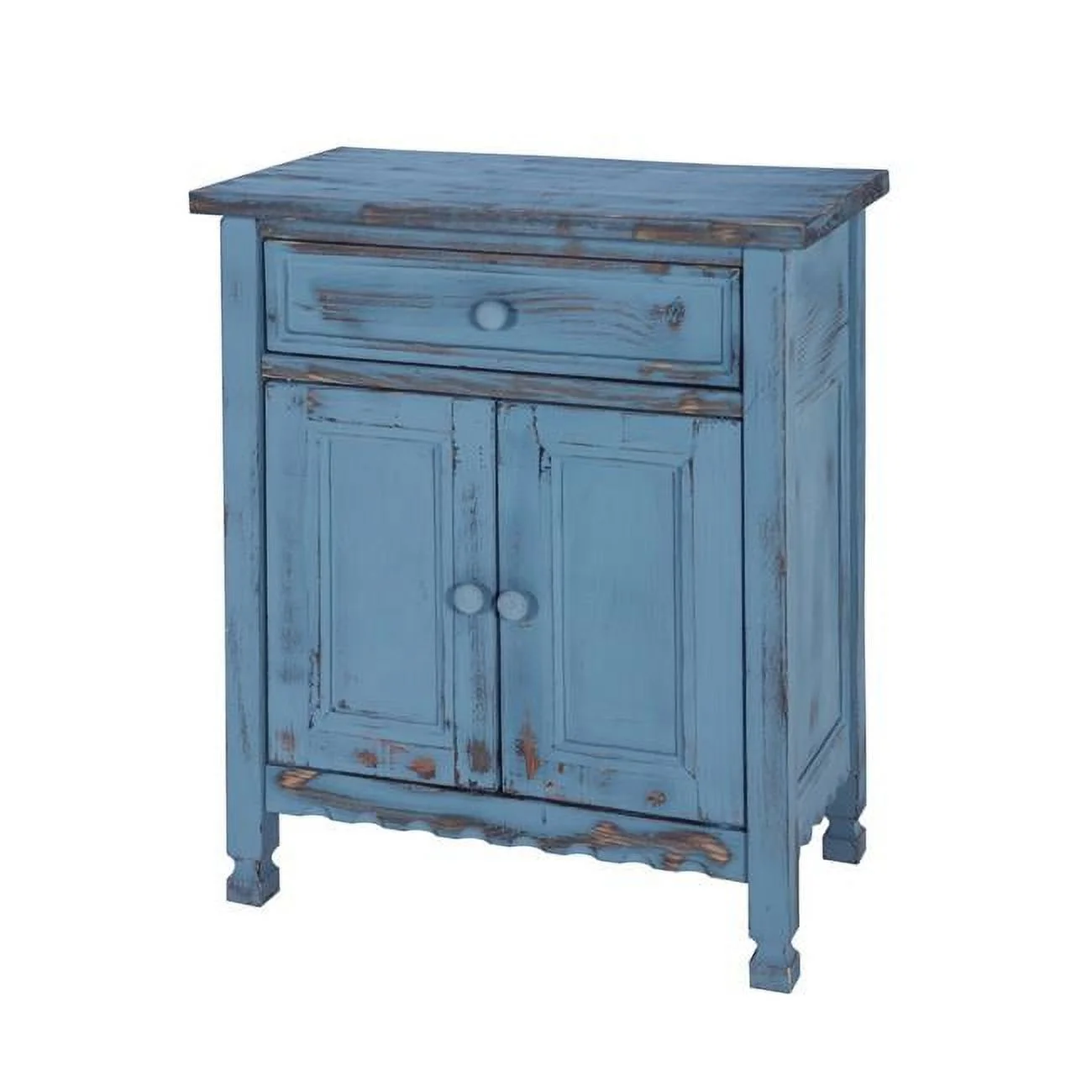 Country Cottage Accent Cabinet, Blue Antique