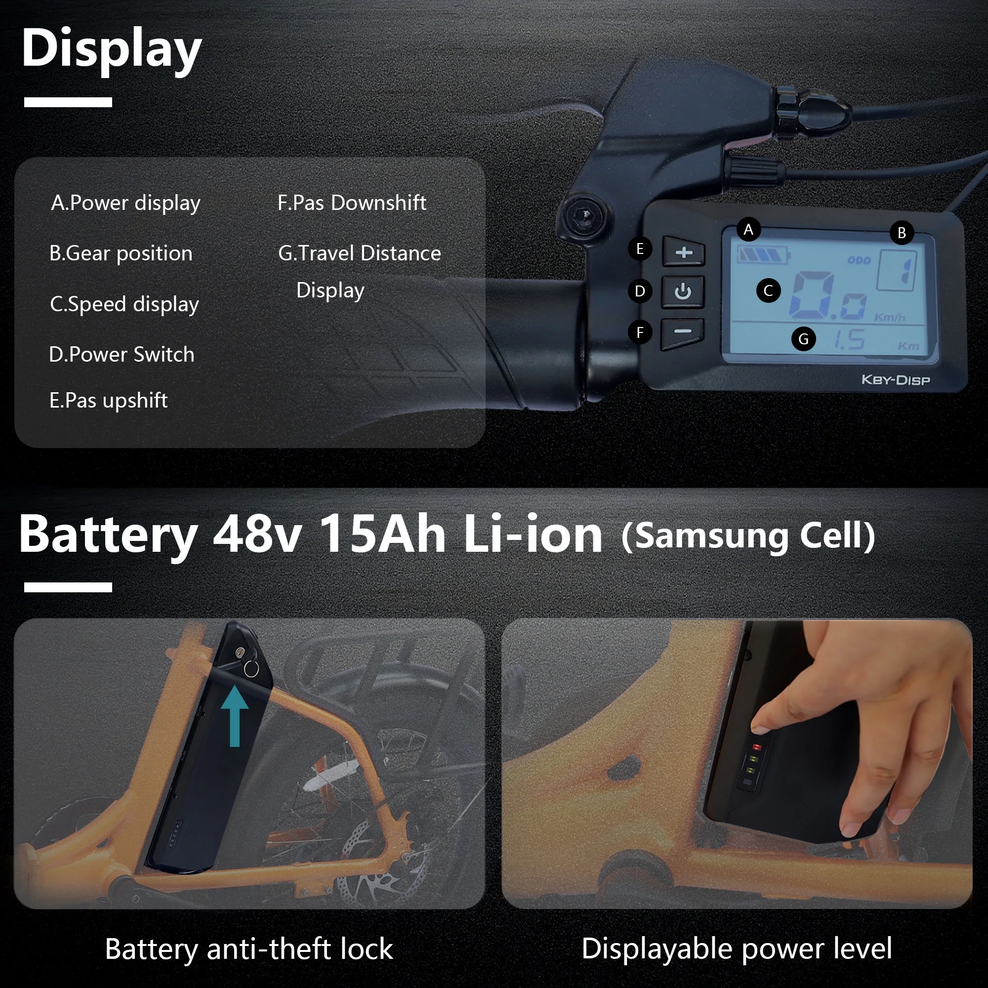 Electric Bike for Adults 500W Motor 25MPH Max Speed 48V 10AH Removable Battery 20