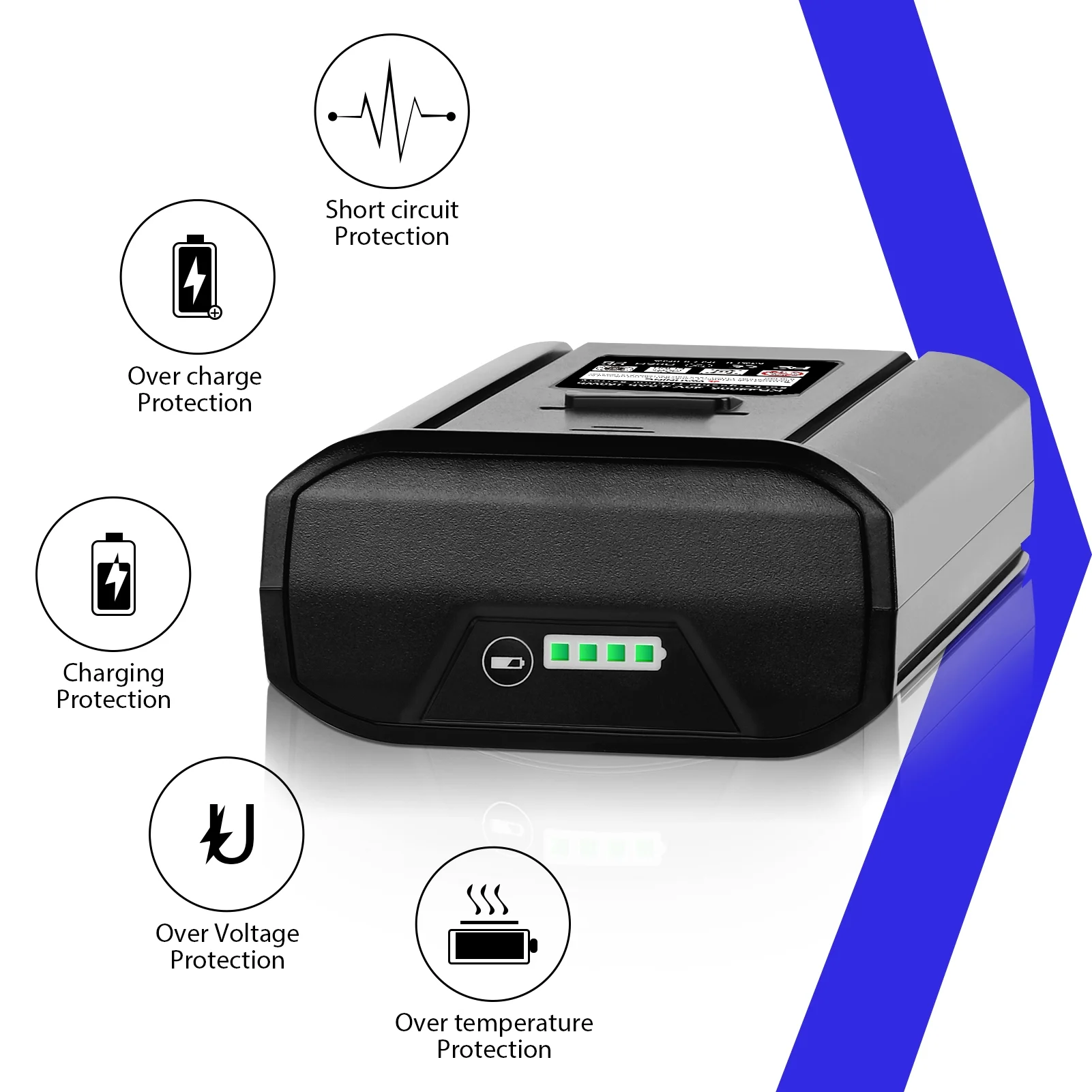 Jialitt 40V 4.0Ah Replacement for Kobalt 40V Battery Rechargeable Lithium Ion Cordless Power Tool Battery KB245-06 KB240-06 Kb540-06 KB540C-06