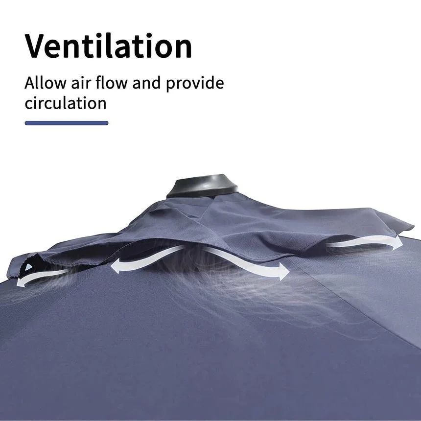 PURPLE LEAF 10 ft Square Patio Umbrella Offset Hanging Umbrella Cantilever Sunny Umbrella with 360° rotating handle,Navy Blue