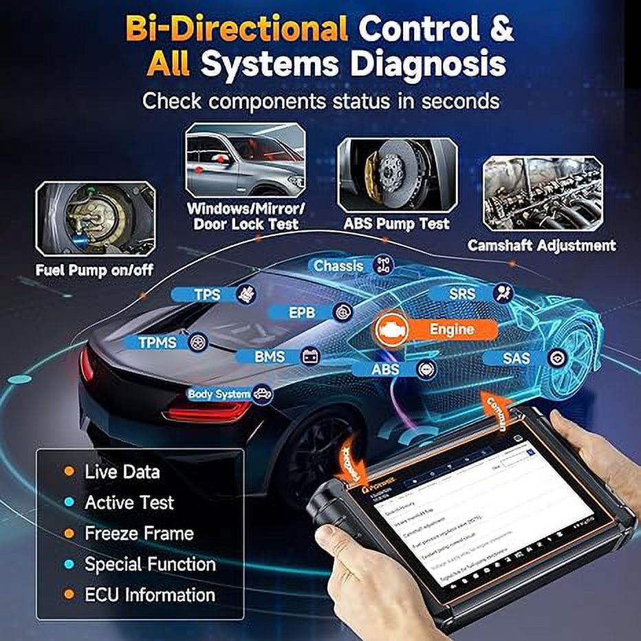 FOXWELL NT909 OBD2 Scanner, 2024 Wireless Bidirectional Scan Tool with ECU Reset, Full System Diagnostic Tool, 30+ Resets, FCA, VAG Guide CAN-FD/DOIP, 3 Year Update Car Scanner for All Vehicles