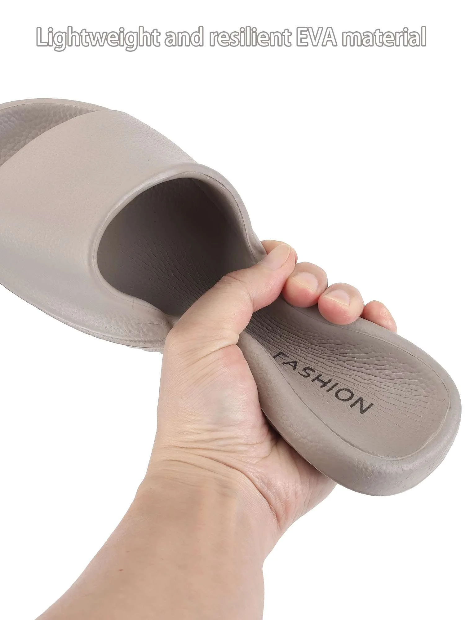 Gustave House Slippers Shower Shoes for Women Men Non-Slip Cloud Slides Sandals Comfortable Quick Drying Lightweight for Bathroom Indoor Outdoor