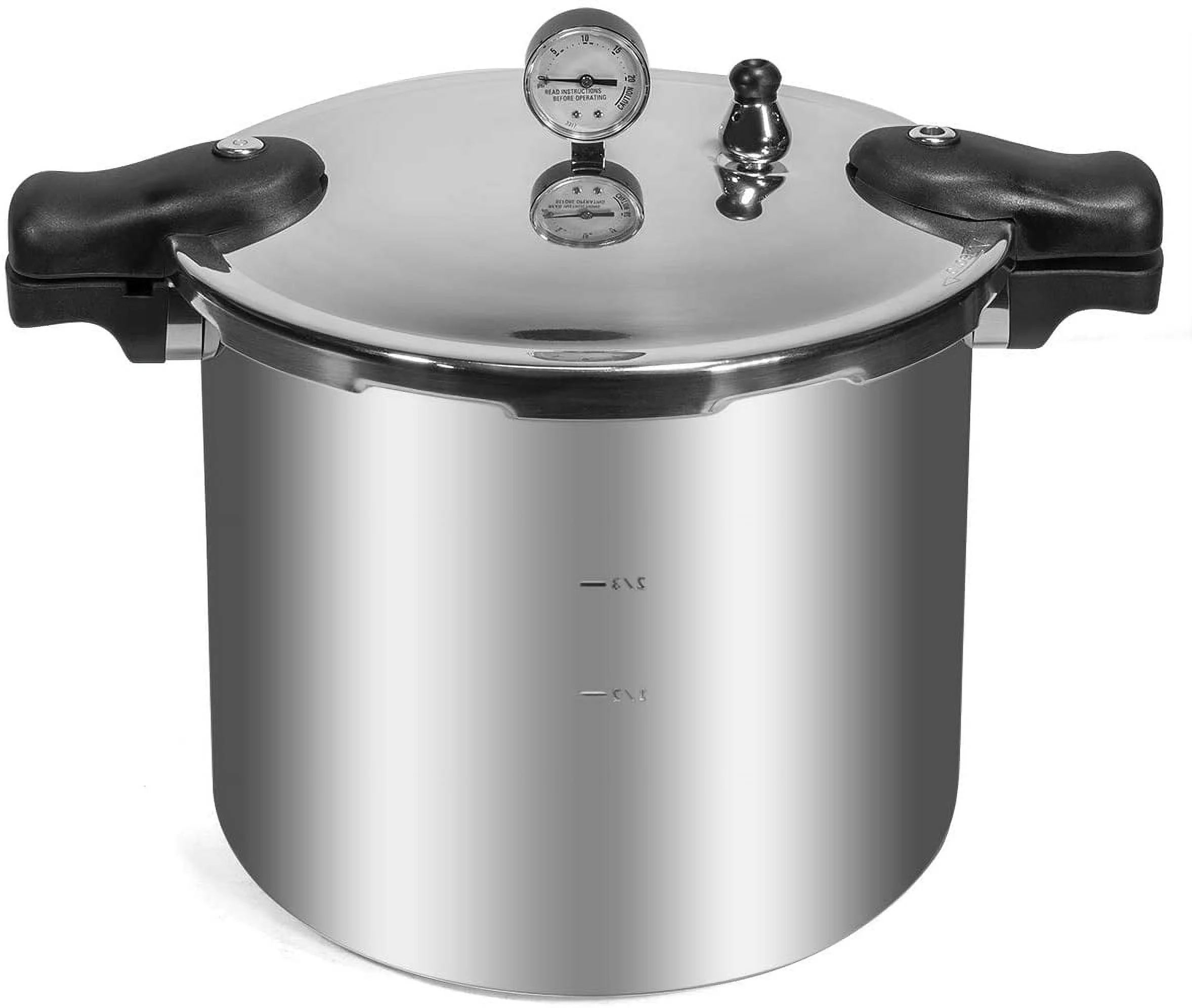 Barton 22-Quart Pressure Canner Pressure Cooker Built-in Pressure Gauge with Rack Induction Compatible, Aluminum Polished 22 QT