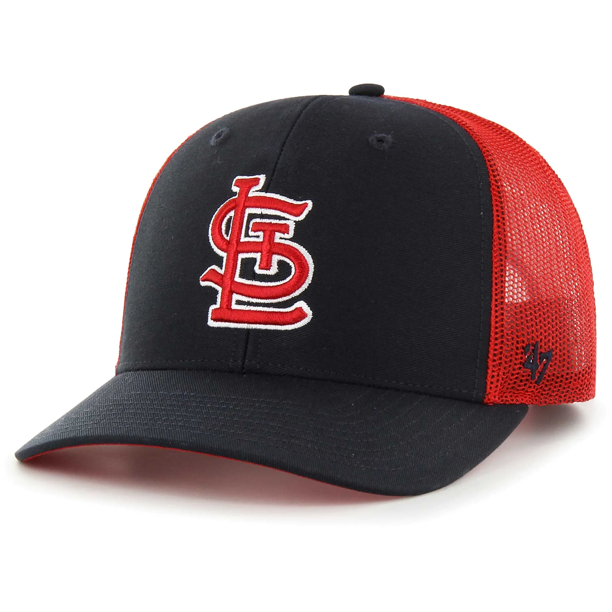 Men's '47 Navy St. Louis Cardinals Secondary Trucker Snapback Hat - OSFA