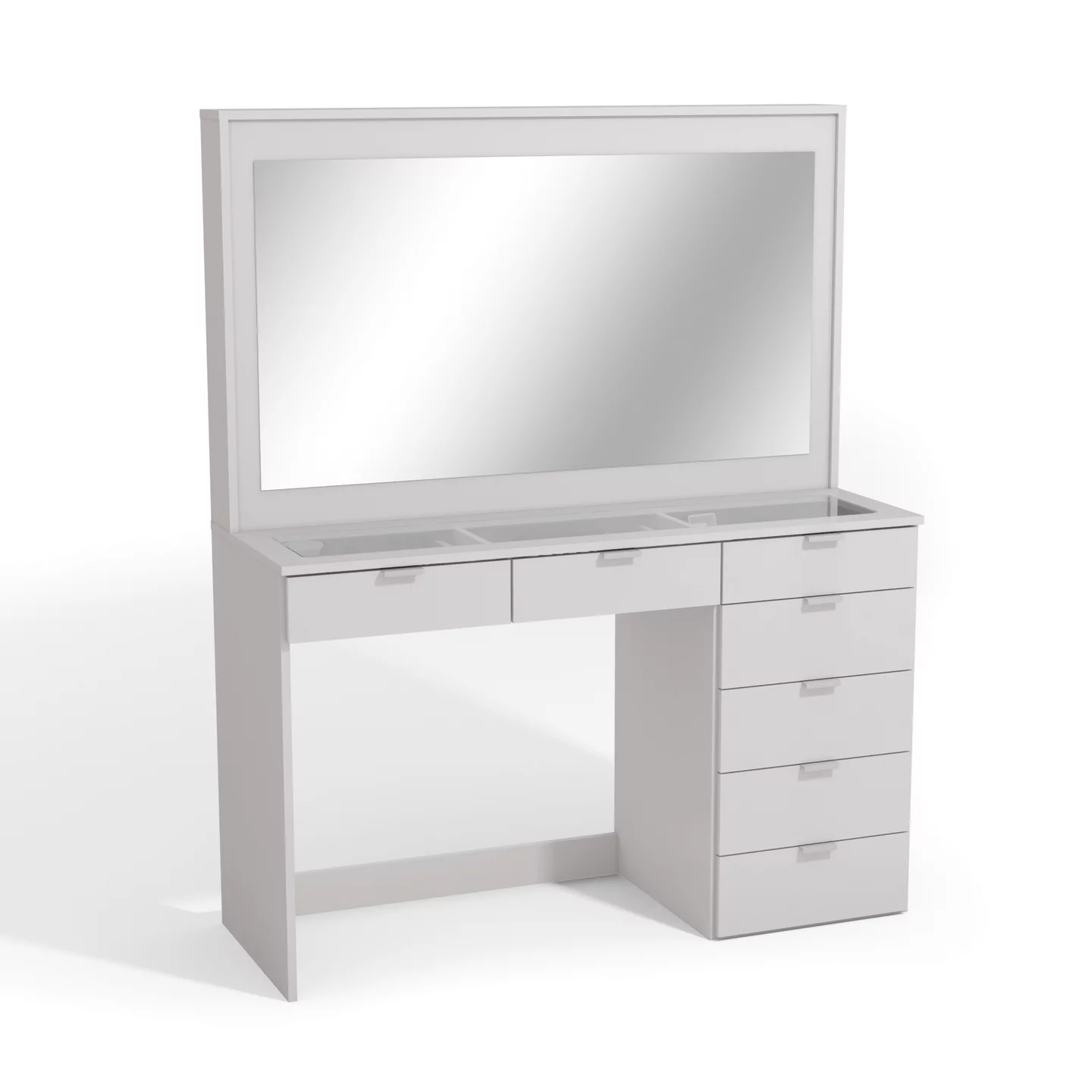 Boahaus Modern Vanity Makeup Desk Set, White Finish, for Bedroom