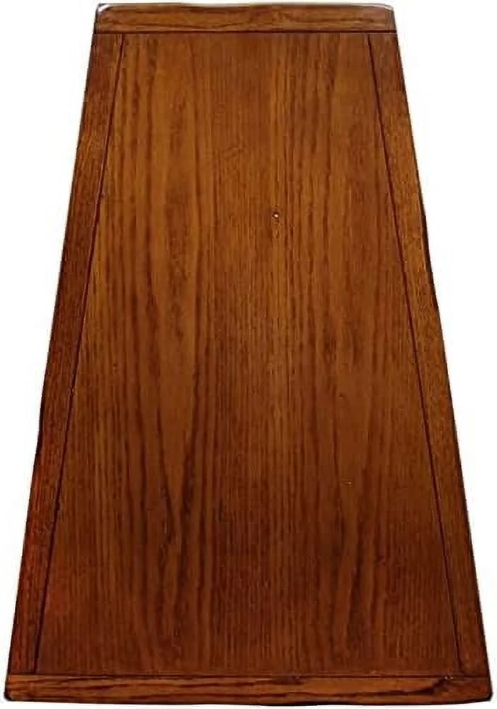 Recliner Wedge End Table In Rustic Oak