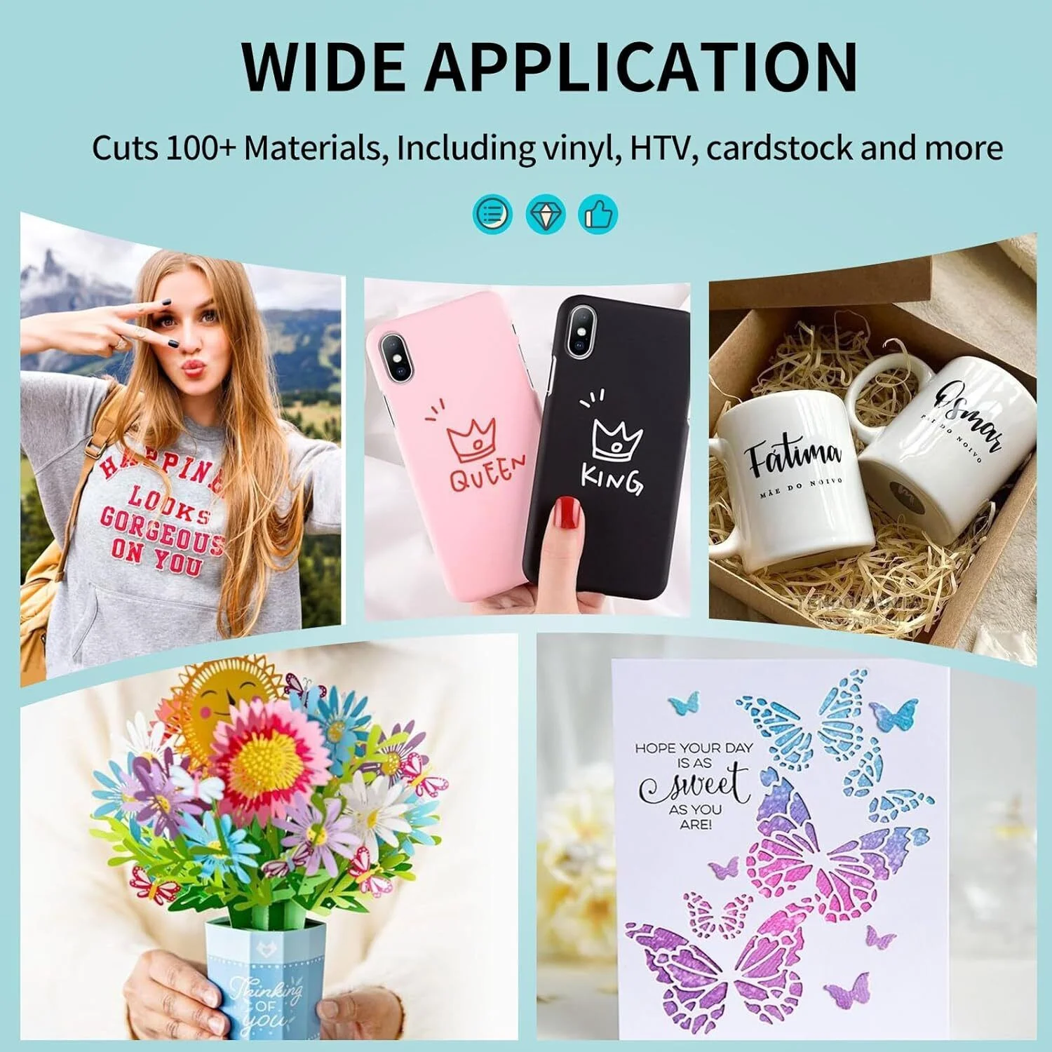 HTVRONT 15X15in Auto Heat Press Machine+10X10in Heat Press Machine+Vinyl Cutting Machine