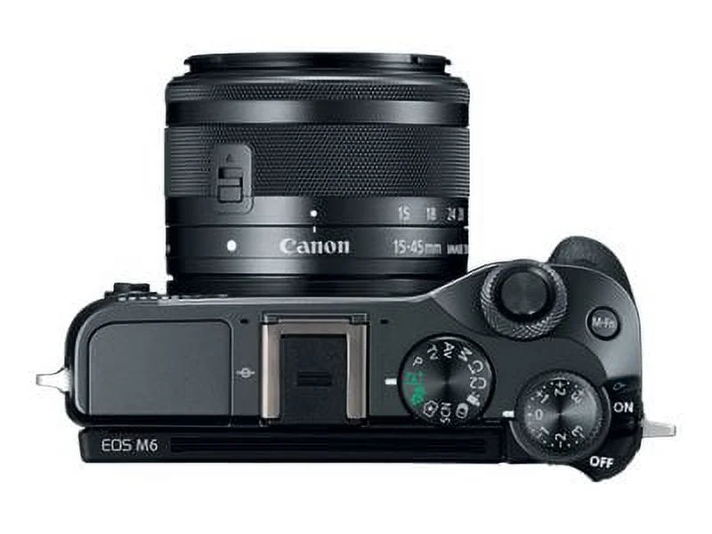 Canon EOS M6 - Digital camera - mirrorless - 24.2 MP - APS-C - 1080p / 60 fps - body only - Wireless LAN, NFC, Bluetooth - black