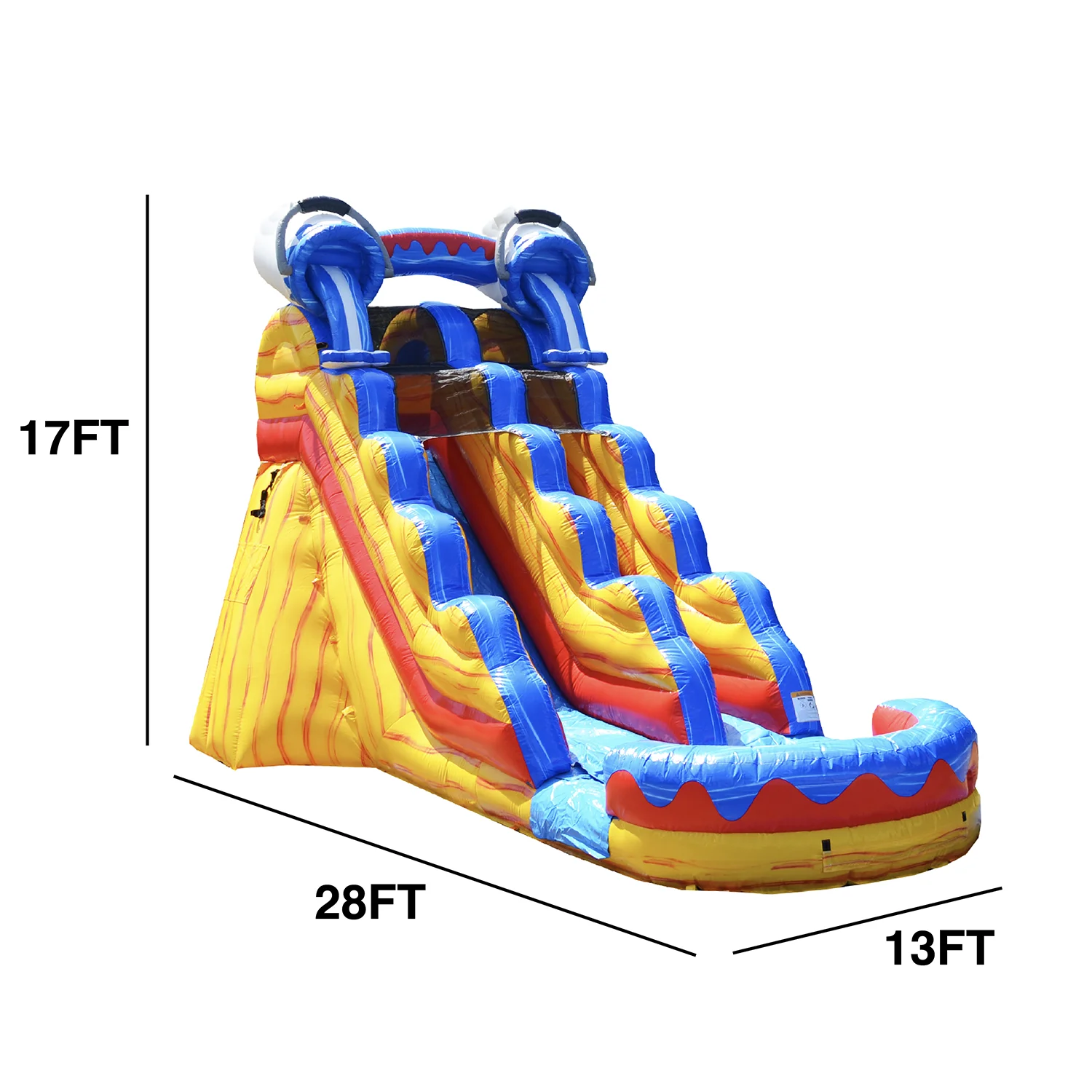 JumpOrange Splash Outdoor Commercial Grade Inflatable Water Slide with Pool for Kids and Adults with Blower