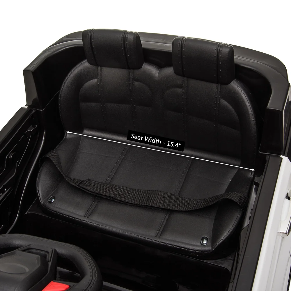 Track 7 Kids Ride on Police Car, 12V Electric Car for Boys Girls Age 3+, Flashing Siren, Microphone, Remote Control, Black