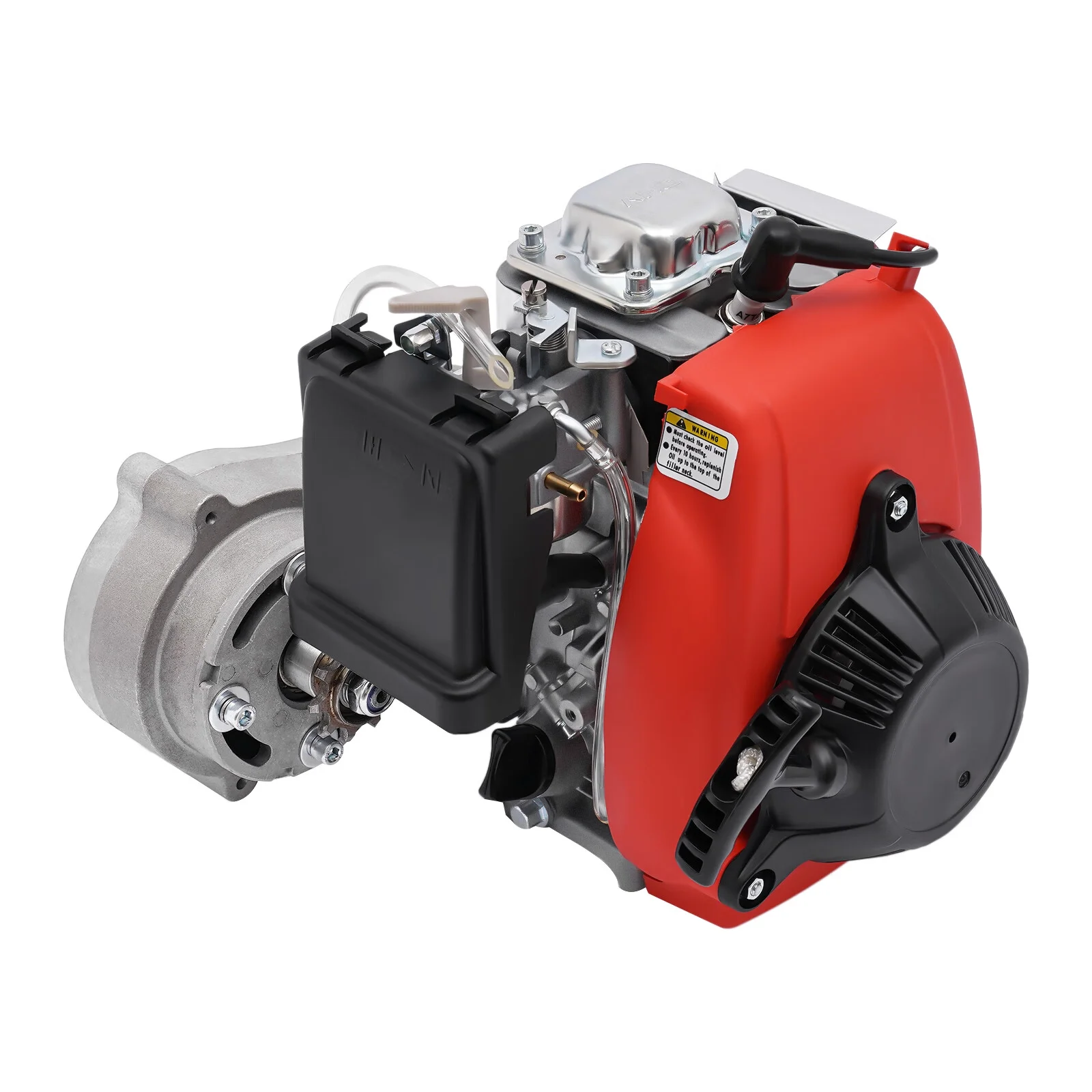 Anqidi Full Set 4-Stroke 53CC Bicycle Engine Kit Gas Motorized Bike Electric Bicycle Engine Motor Complete Kit Gasoline Powered Engine TCI Ignition 1.5KW 6800Rpm