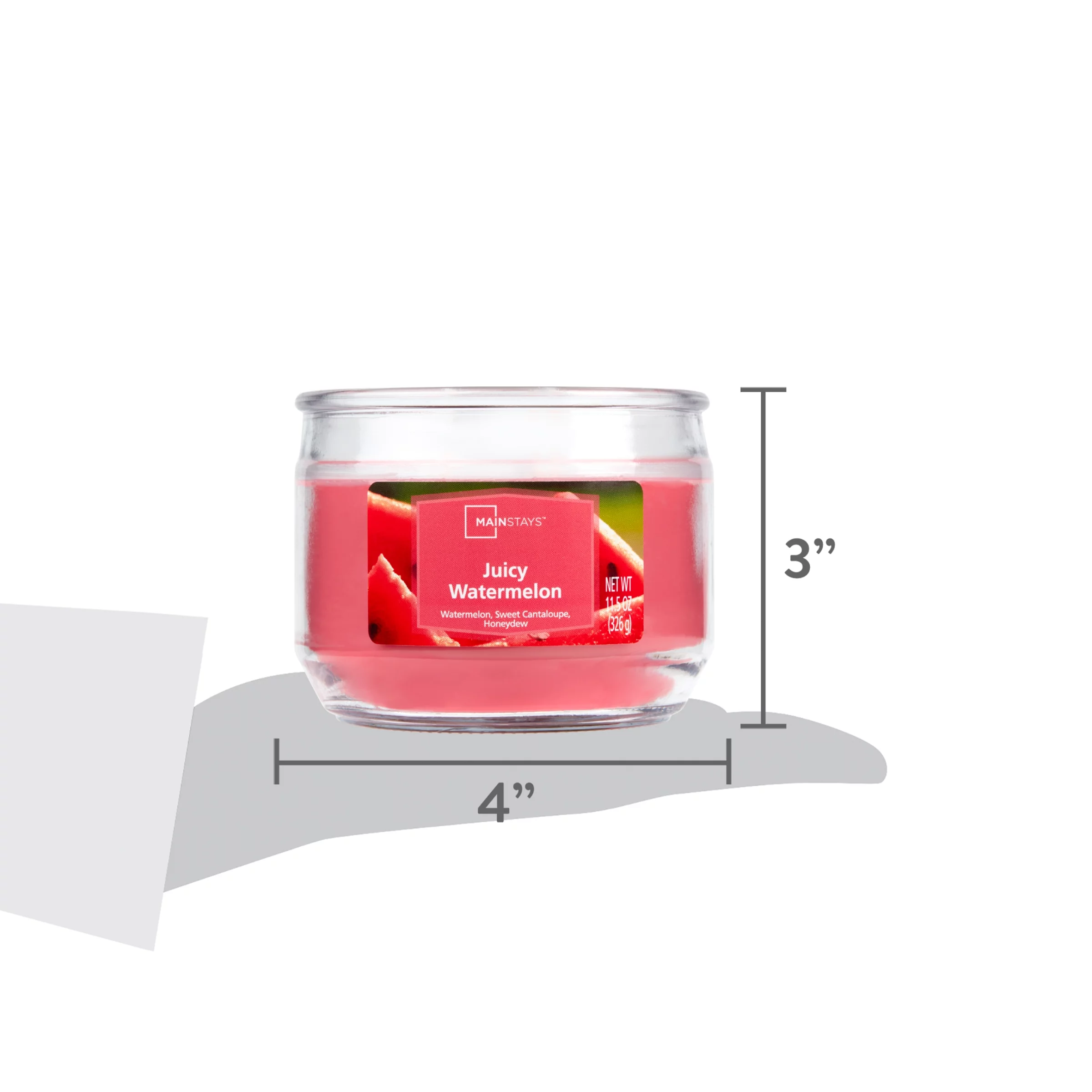 (2 pack) Mainstays Juicy Watermelon Scented 3-Wick Candle, 11.5oz