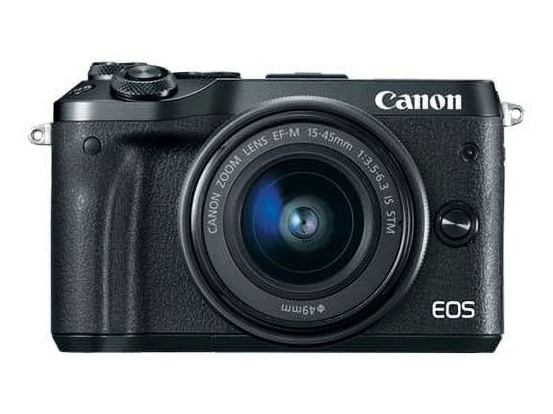 Canon EOS M6 - Digital camera - mirrorless - 24.2 MP - APS-C - 1080p / 60 fps - body only - Wireless LAN, NFC, Bluetooth - black