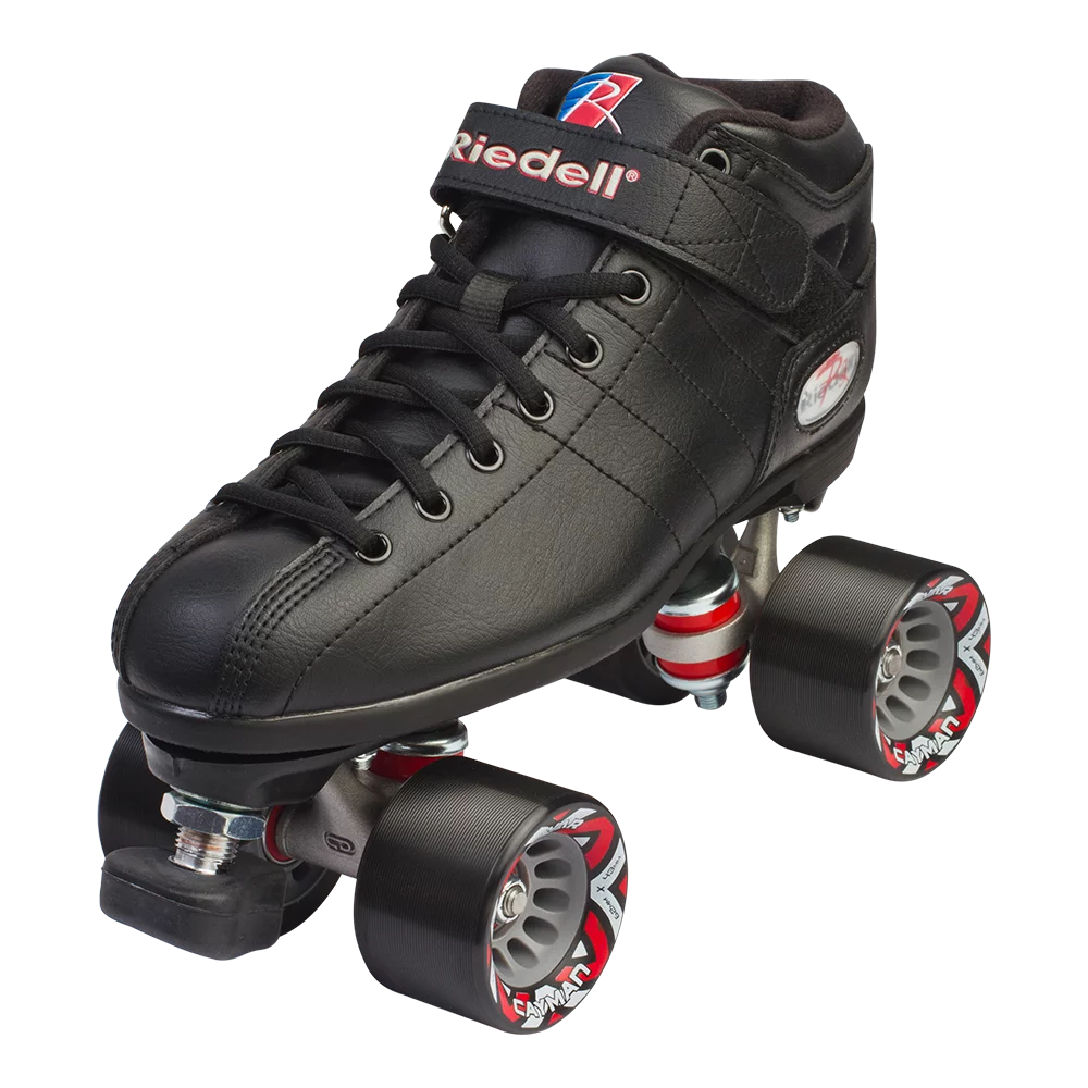 Riedell R3 Black Quad Speed Skates