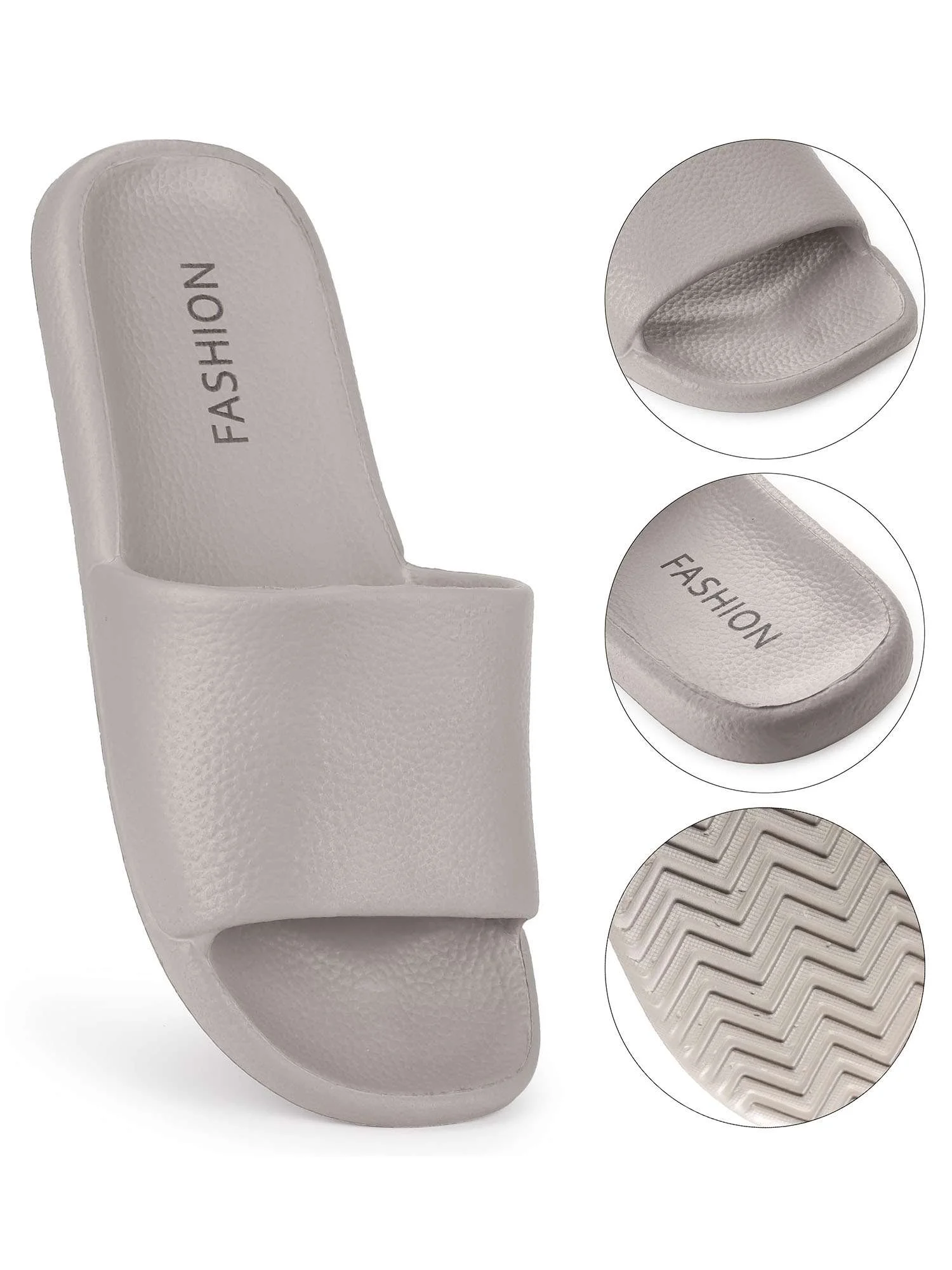 Gustave House Slippers Shower Shoes for Women Men Non-Slip Cloud Slides Sandals Comfortable Quick Drying Lightweight for Bathroom Indoor Outdoor