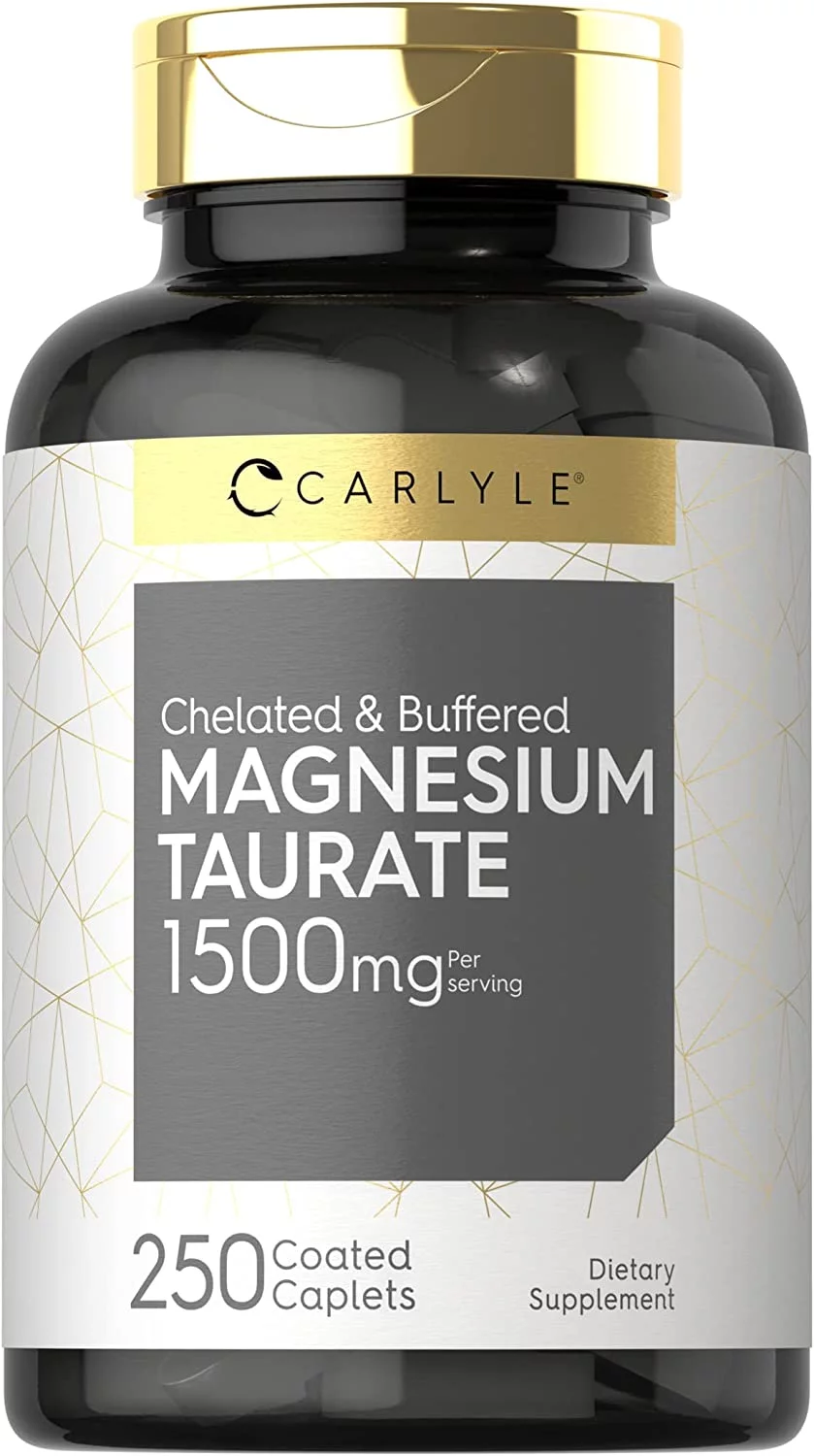 Magnesium Taurate 1500mg | 250 Caplets | by Carlyle