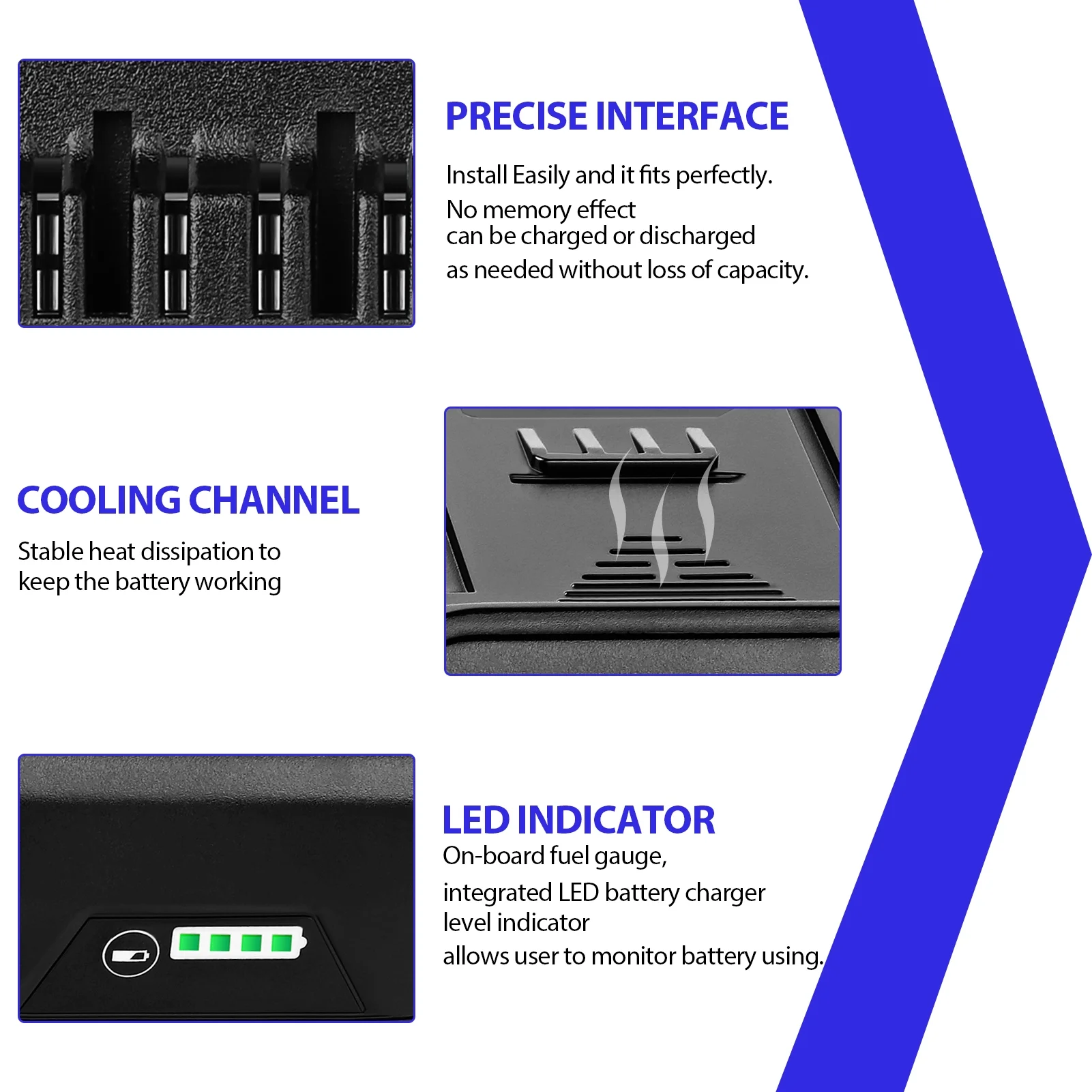 Jialitt 40V 4.0Ah Replacement for Kobalt 40V Battery Rechargeable Lithium Ion Cordless Power Tool Battery KB245-06 KB240-06 Kb540-06 KB540C-06