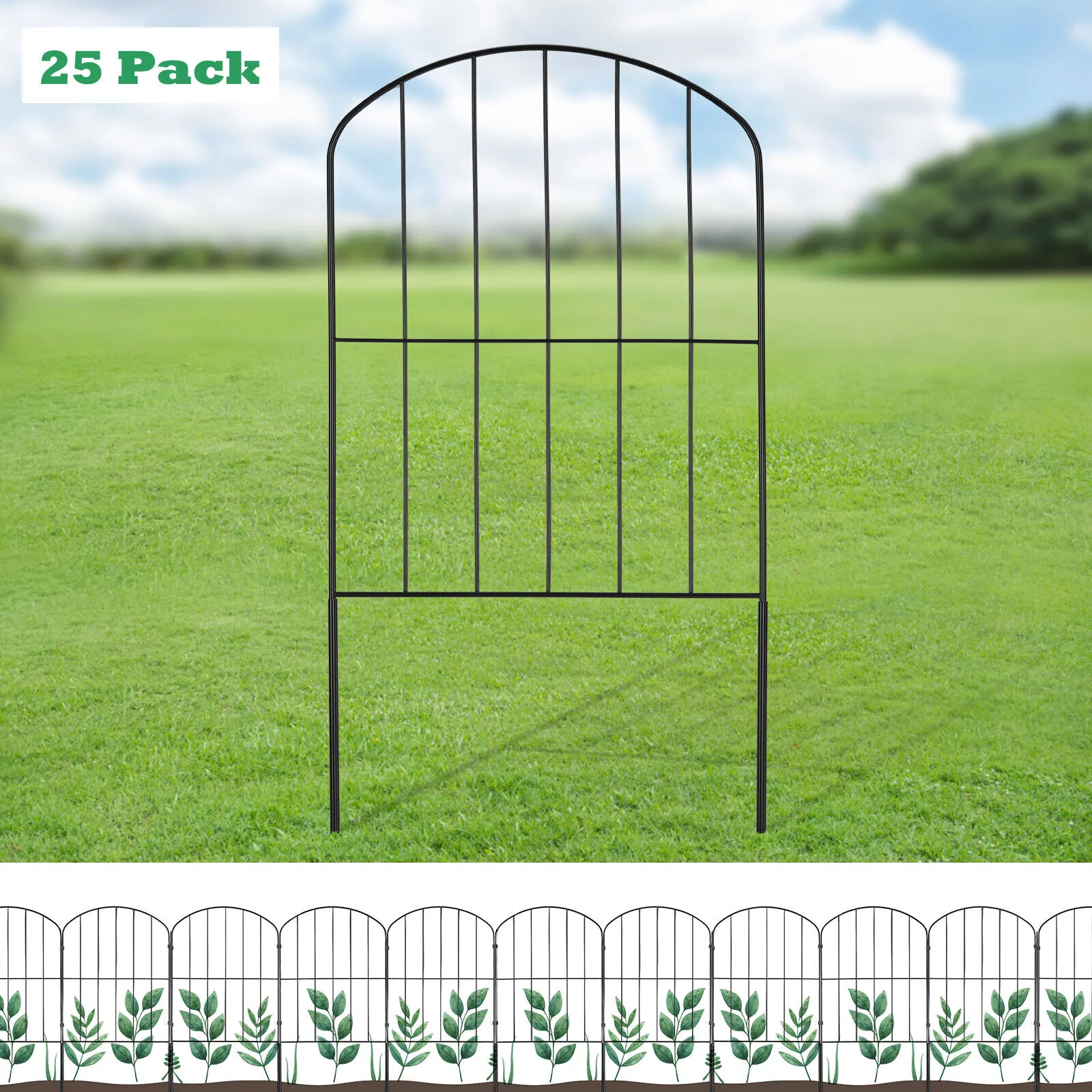 25X Garden Fence Path Edging for Landscape Patio Yard Border Pet Exercise Fence