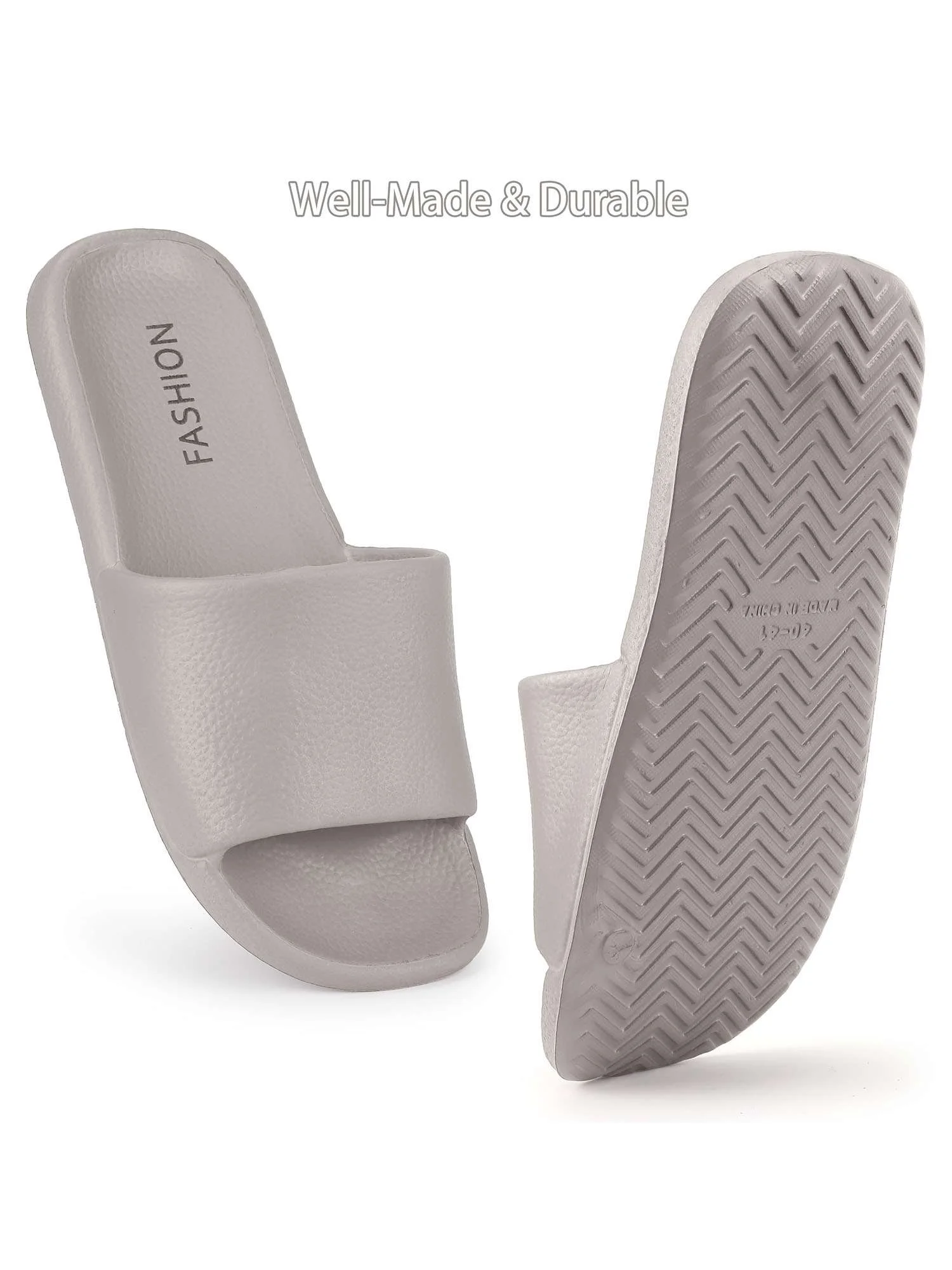 Gustave House Slippers Shower Shoes for Women Men Non-Slip Cloud Slides Sandals Comfortable Quick Drying Lightweight for Bathroom Indoor Outdoor