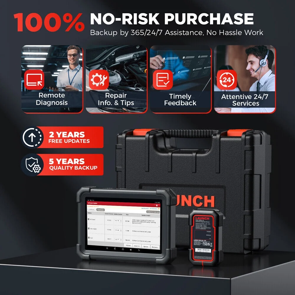 LAUNCH X431 PRO DYNO Car Diagnostic Scan Tool Bi-directional All-System Scan, CANFD DOIP, 37+ Services, ,2 Year Free Update