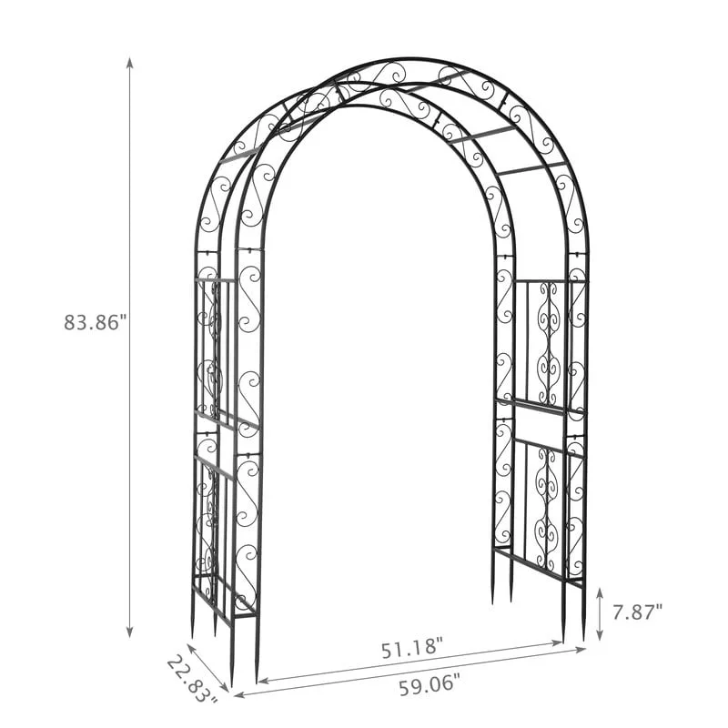 7 Ft. H Metal Classic Garden Arbor