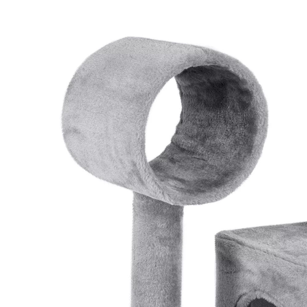 Yaheetech 51'' Cat Tree Condo Multilevel Cat Towers W/ Hammock Tunnel Scratching Post, Light Gray