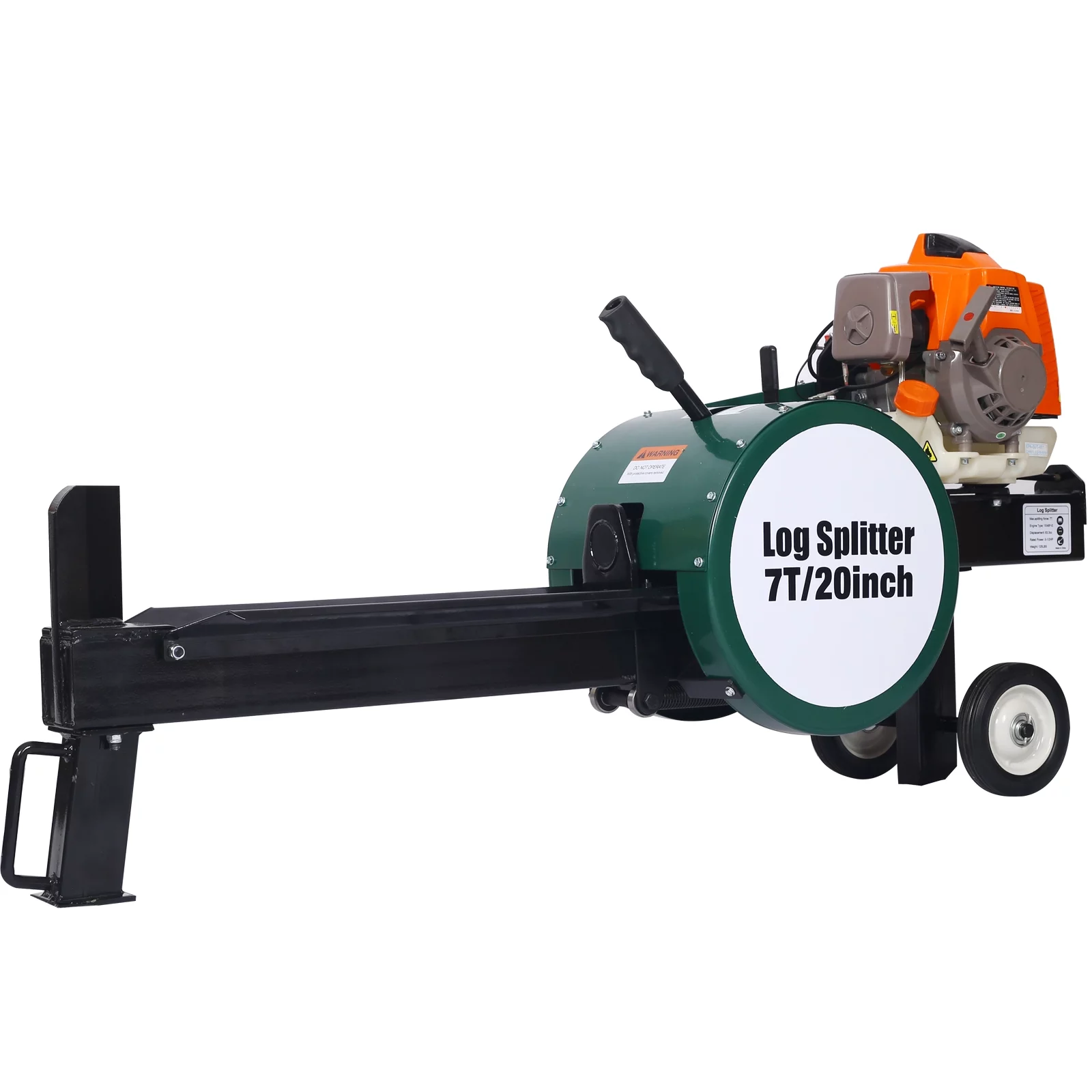 Gas Firewood Splitter, 63CC Engine 4 Stroke Portable 7 Ton Log Splitter