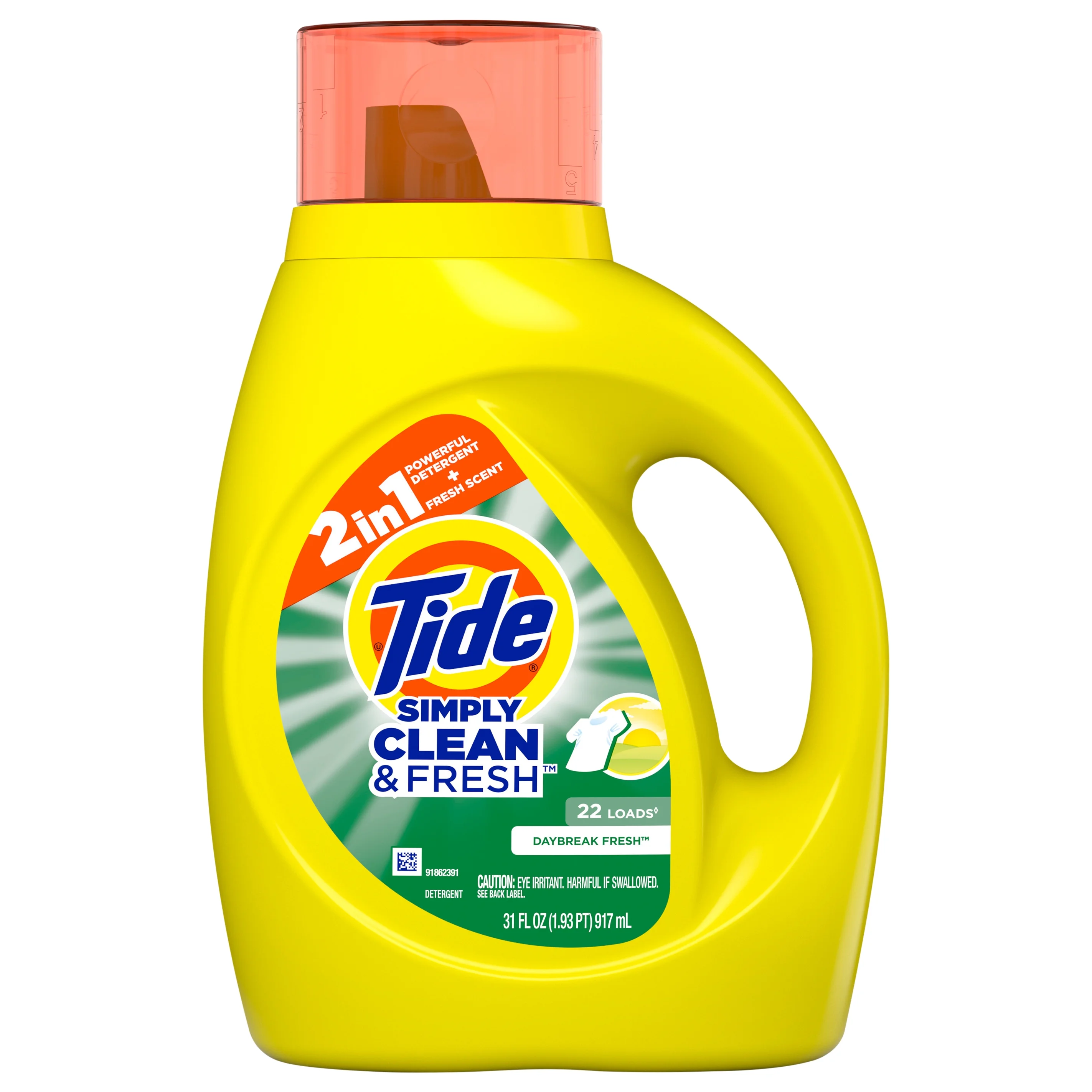 Tide Simply Clean & Fresh Liquid Laundry Detergent, Daybreak Fresh - 31.0 fl oz