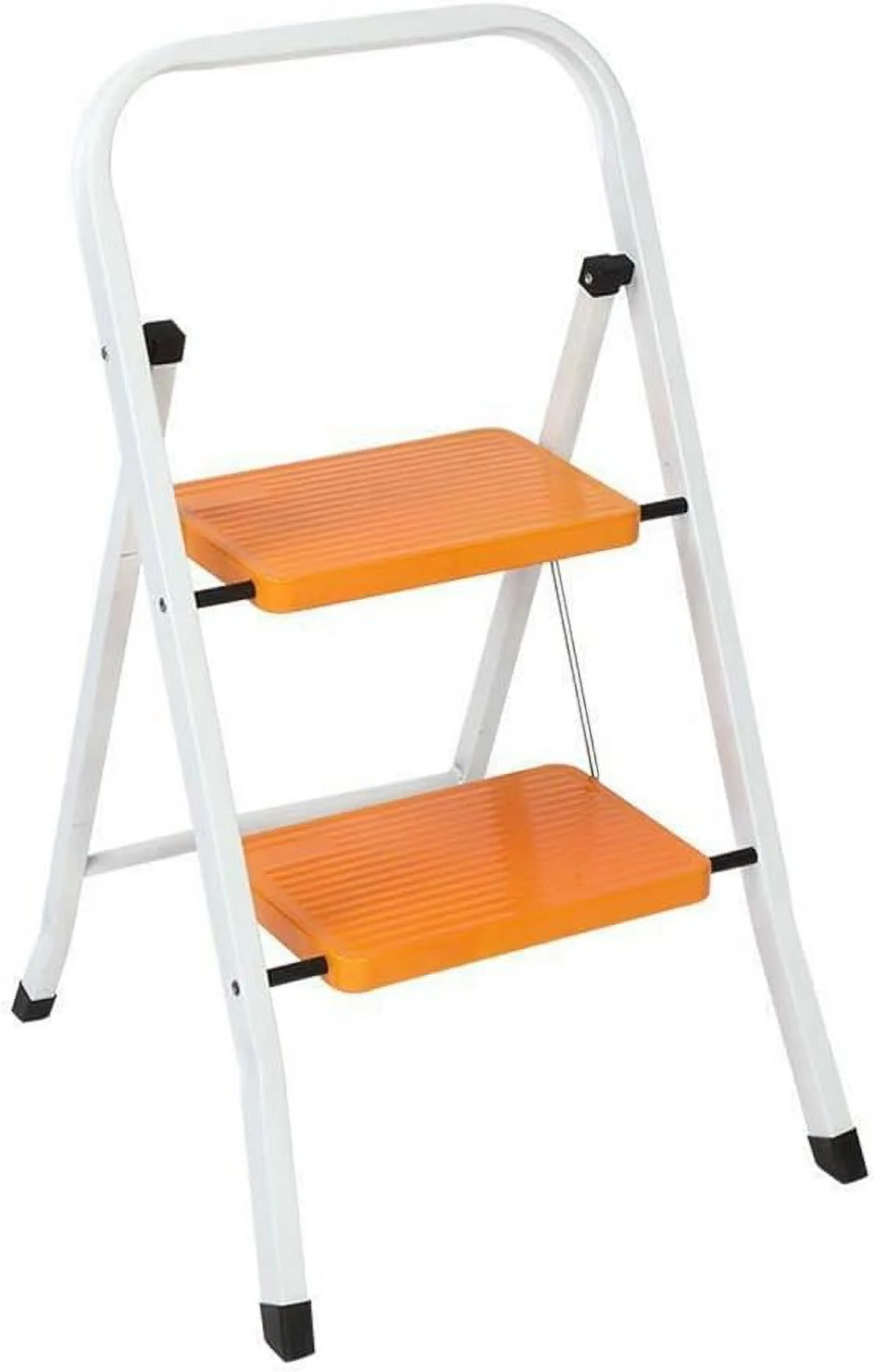 2 Step Ladder, Folding Step Stool Steel Anti-Slip Sturdy Wide Pedal 330lbs Load