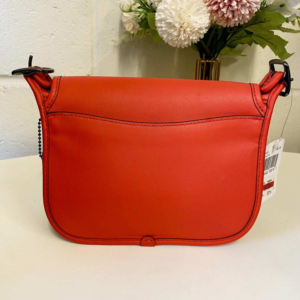 coach 57731 Saddle 18 IN Deep Coral