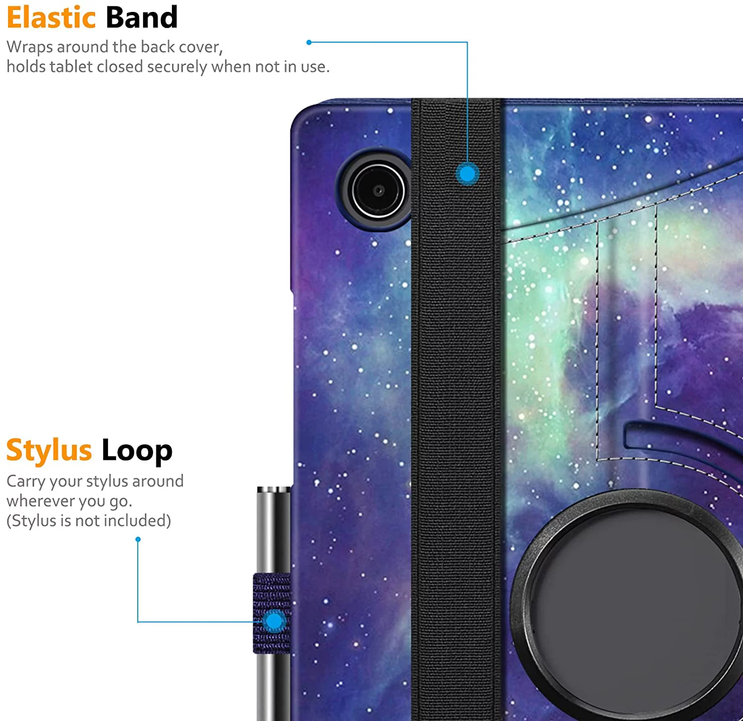 Fintie Rotating Case for Samsung Galaxy Tab A8 10.5 inch 2022 Tabelt Model SM-X200/X205/X207,360 Degree Swivel Stand Protective Cover with Auto Sleep/Wake, Galaxy