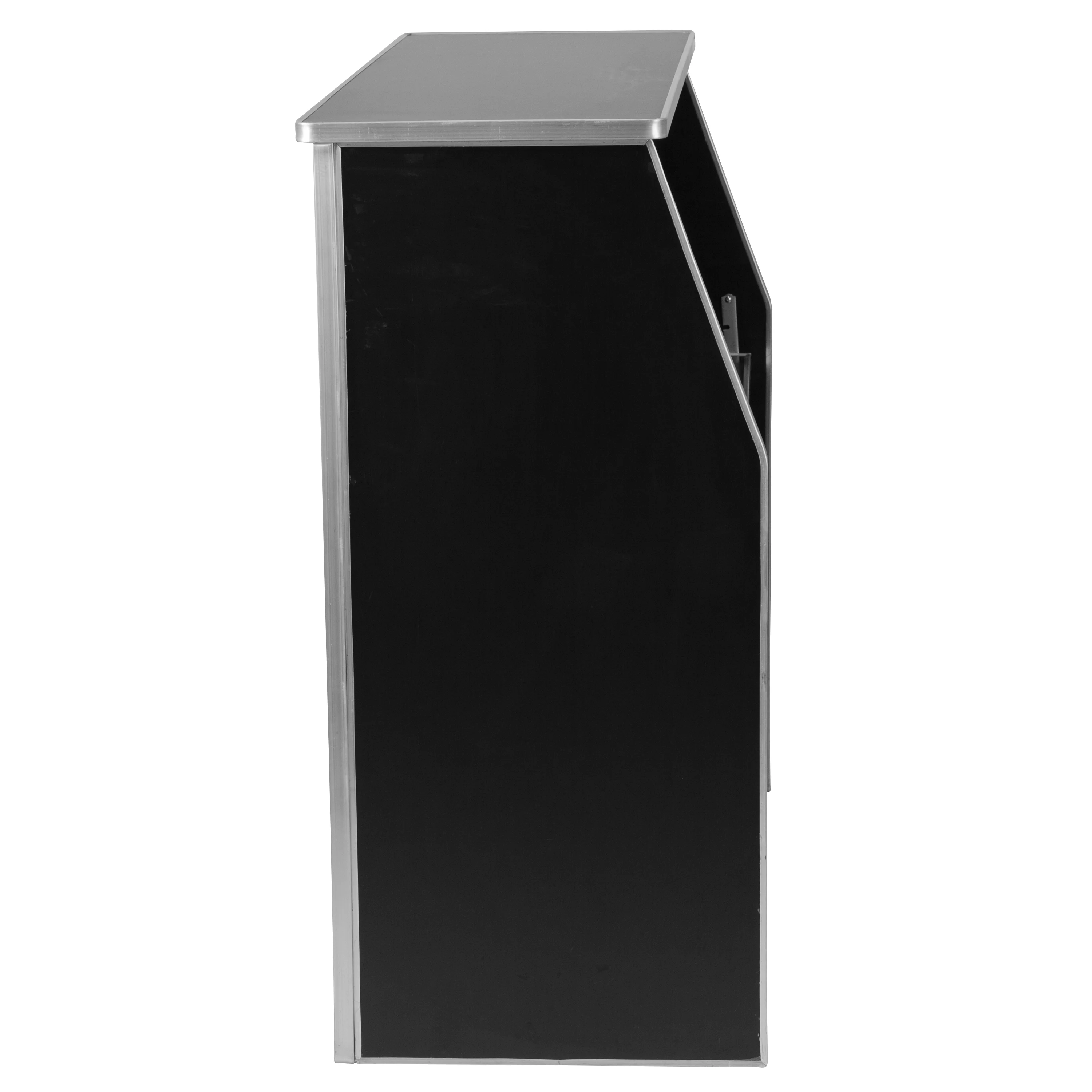 Flash Furniture Amara 4' Black Laminate Foldable Bar - Portable Event Bar