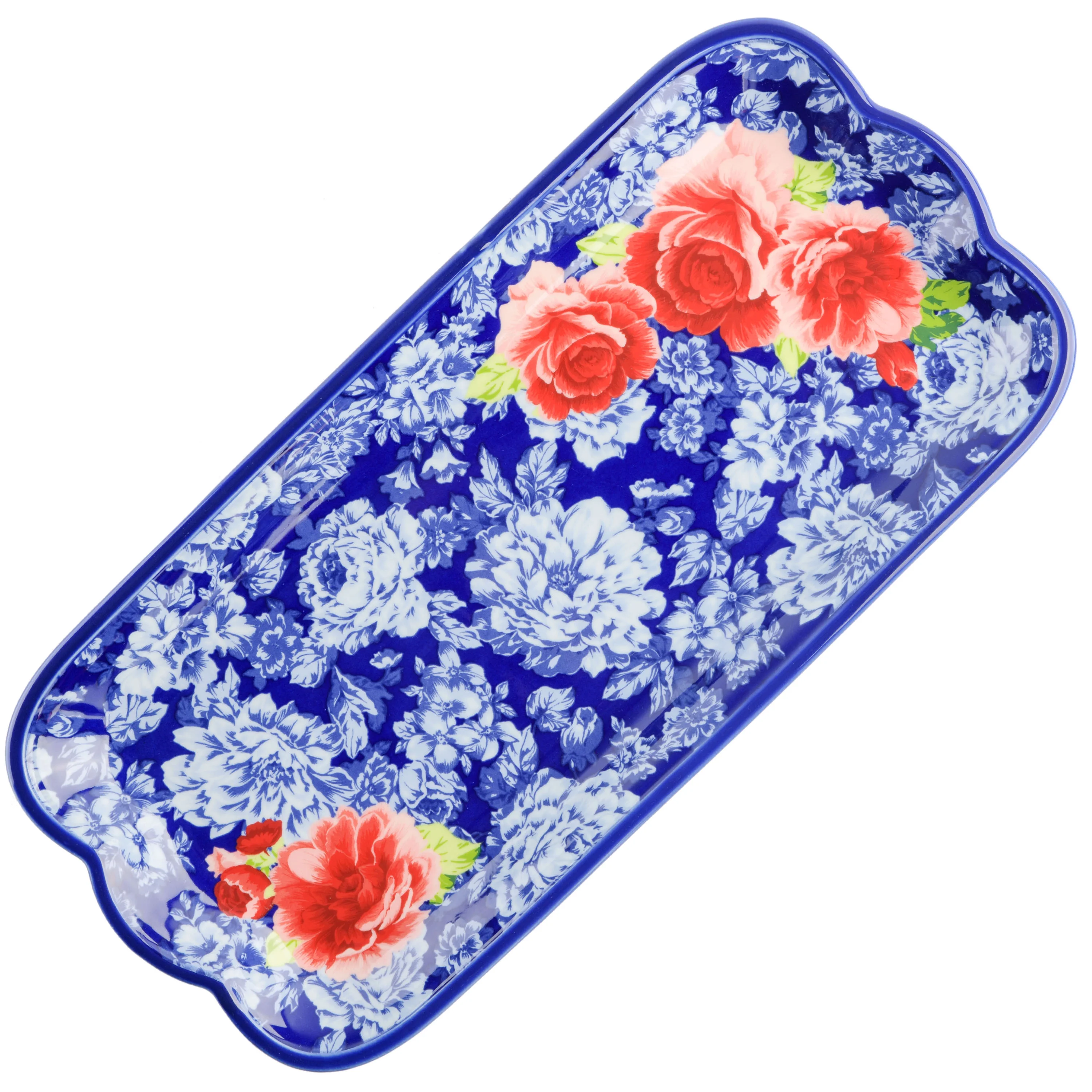 The Pioneer Woman Frontier Rose 14.17-Inch Serving Platters, 2-Pack