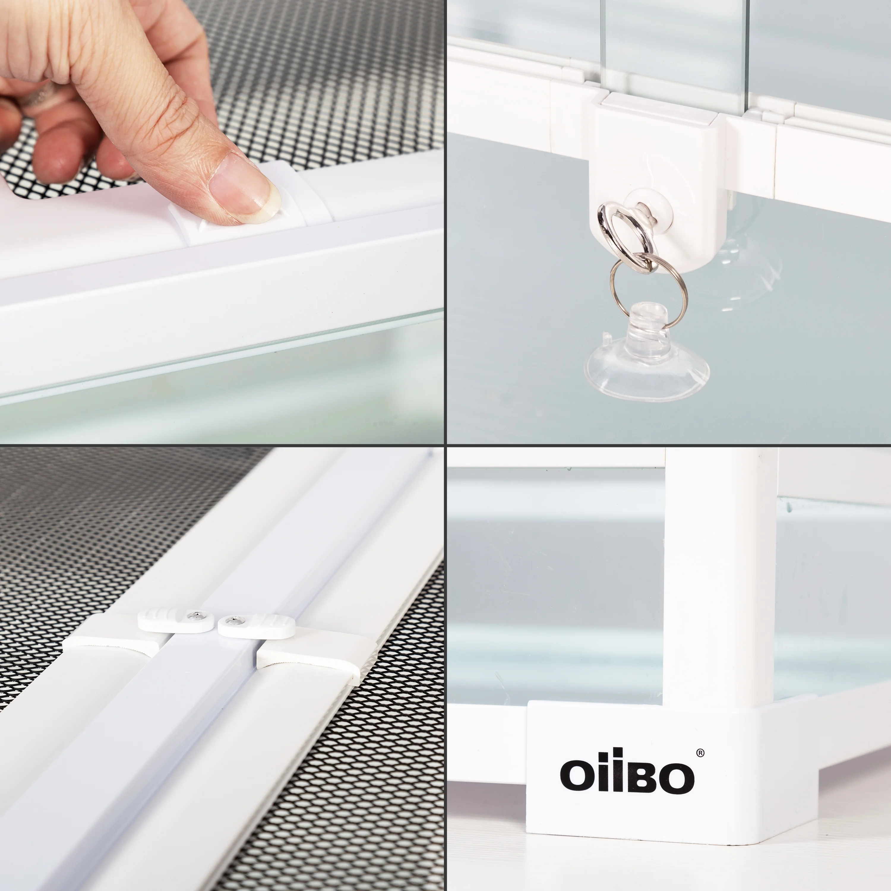 OiiBO 120 Gallon Reptile Large Terrarium Upgrade Glass Front Opening Tank Sliding Door with Screen Ventilation 48