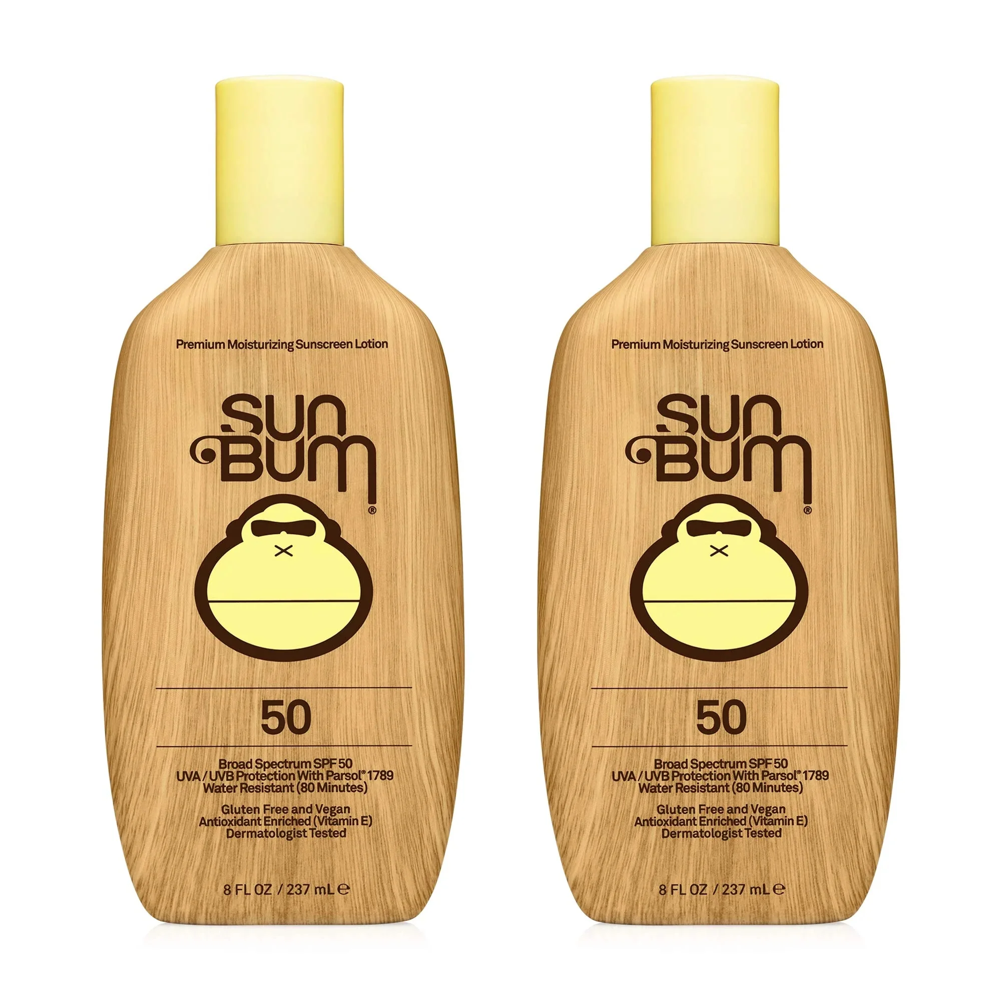 Sun Bum Sun Bum Original Spf 50 Sunscreen Lotion Vegan and Reef Friendly (octinoxate  Oxybenzone Free) Broad Spectrum Moisturizing Uva/uvb Sunscreen With Vitamin E 8 Ounce 2 Pack