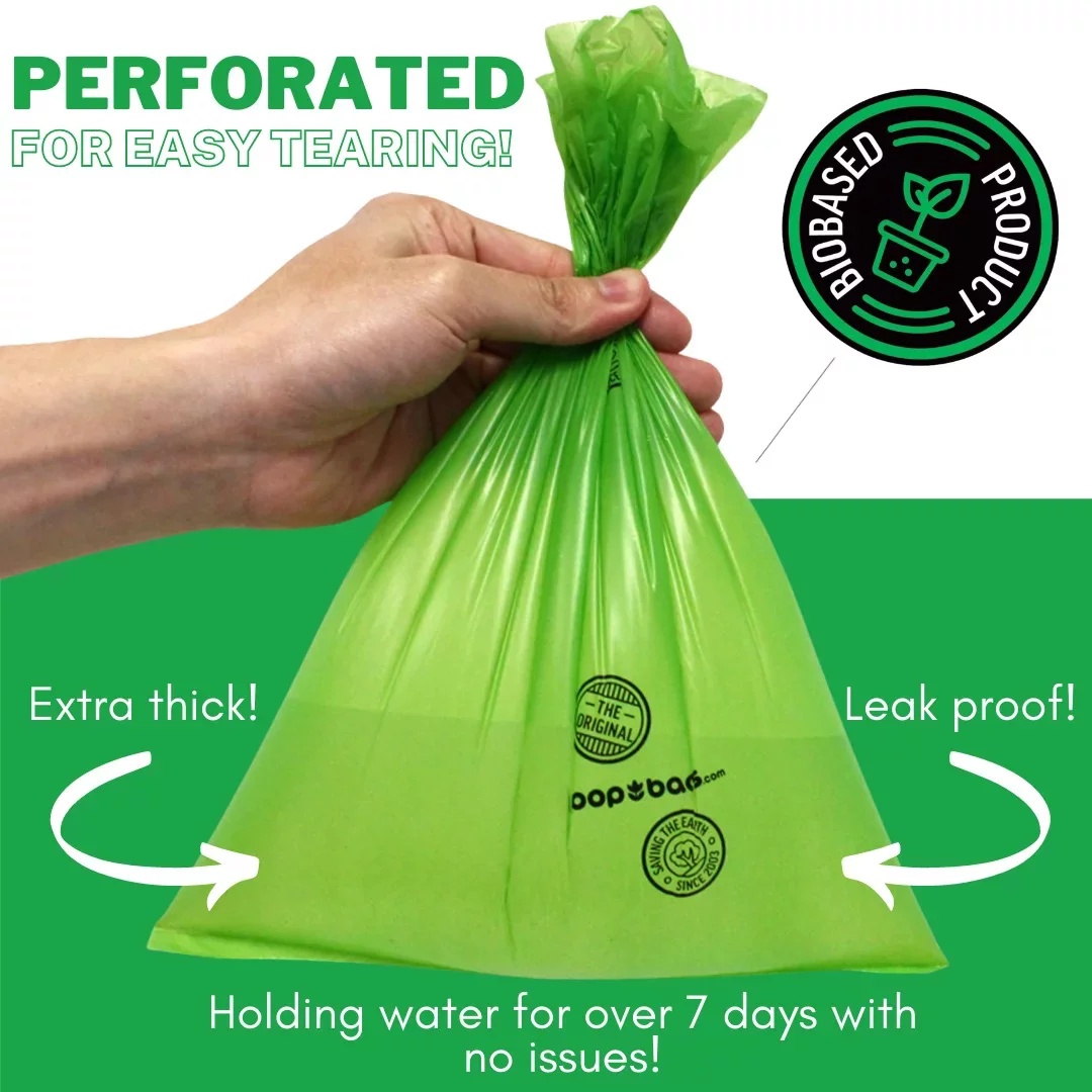 100% Compostable - NatureZway’s 360 Count, 6 Packs of Pet Waste Bags,Unscented, Durable, Leak Proof, Heavy Duty Go Green Keep Your Furry Friend and the Environment Happy 3 lbs